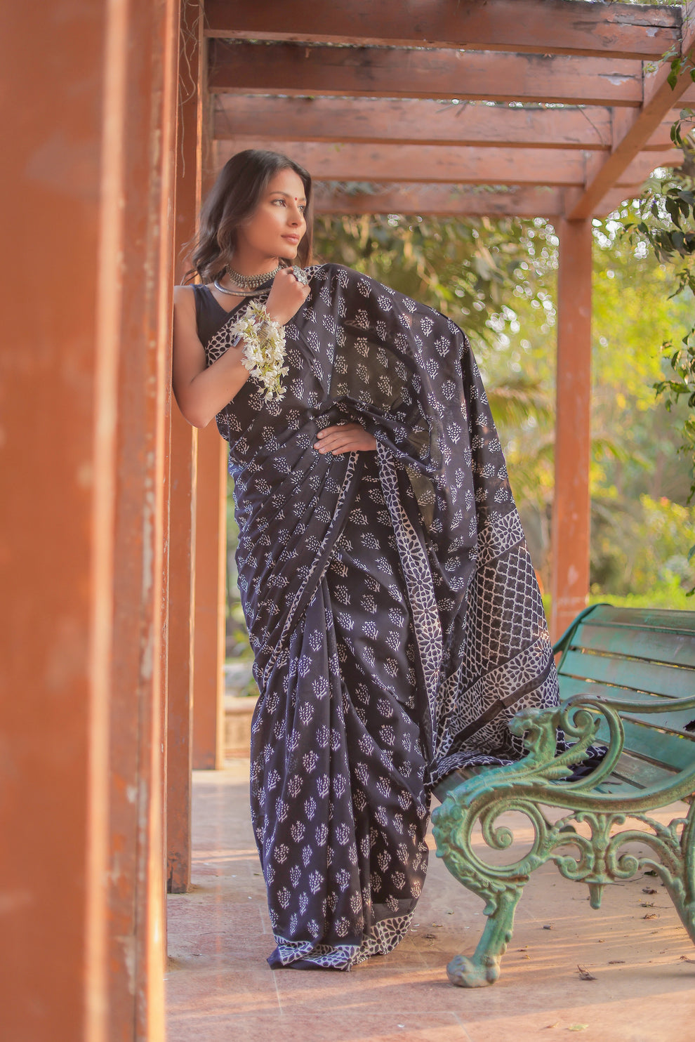 One Minute Ready To Wear Blue Color Elegant Cotton Saree