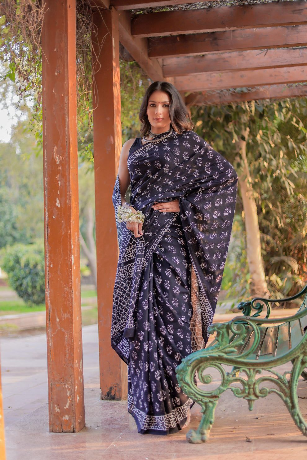 One Minute Ready To Wear Blue Color Elegant Cotton Saree