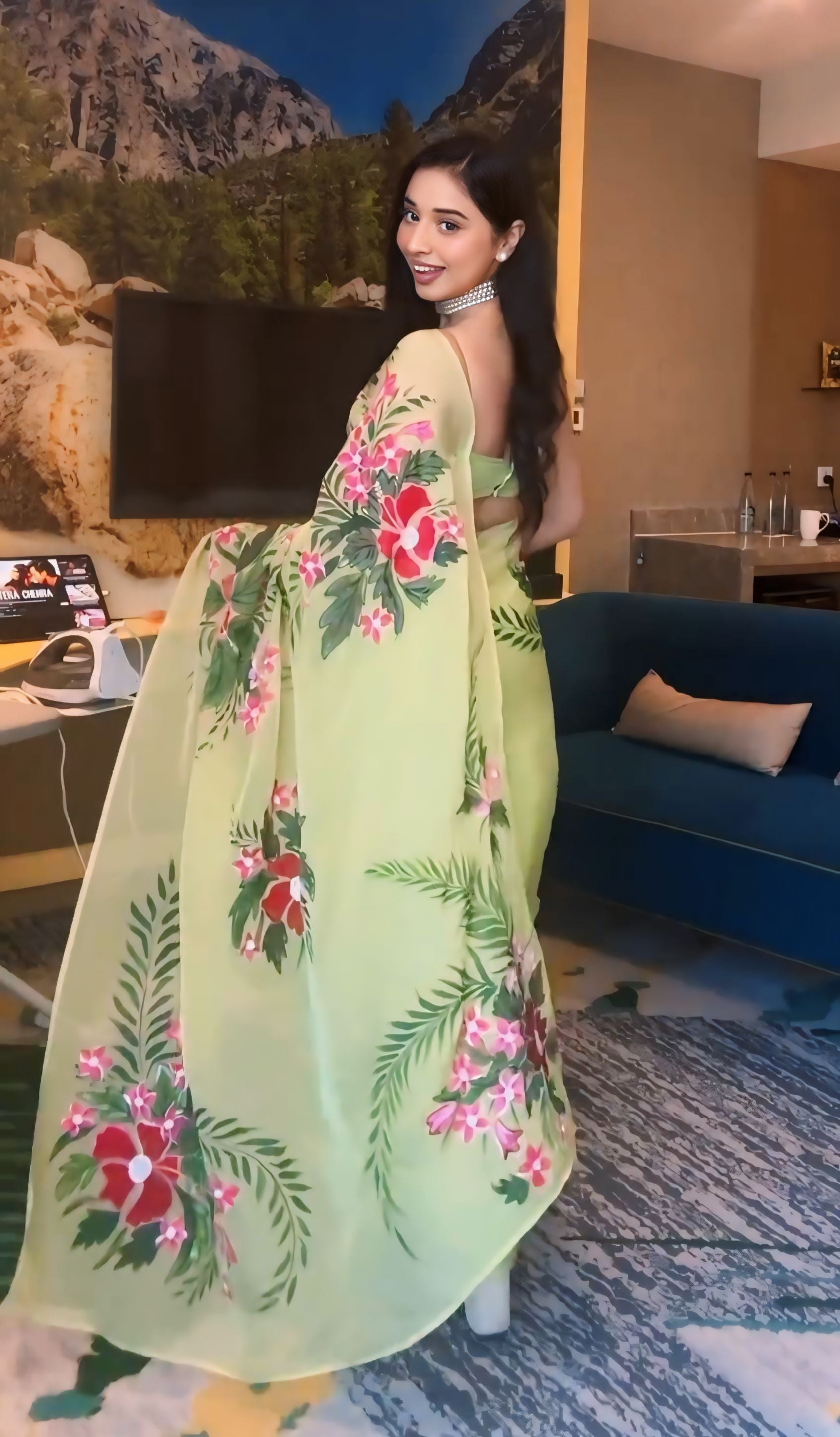 One Minute Ready To Wear Nature's Embrace Saree