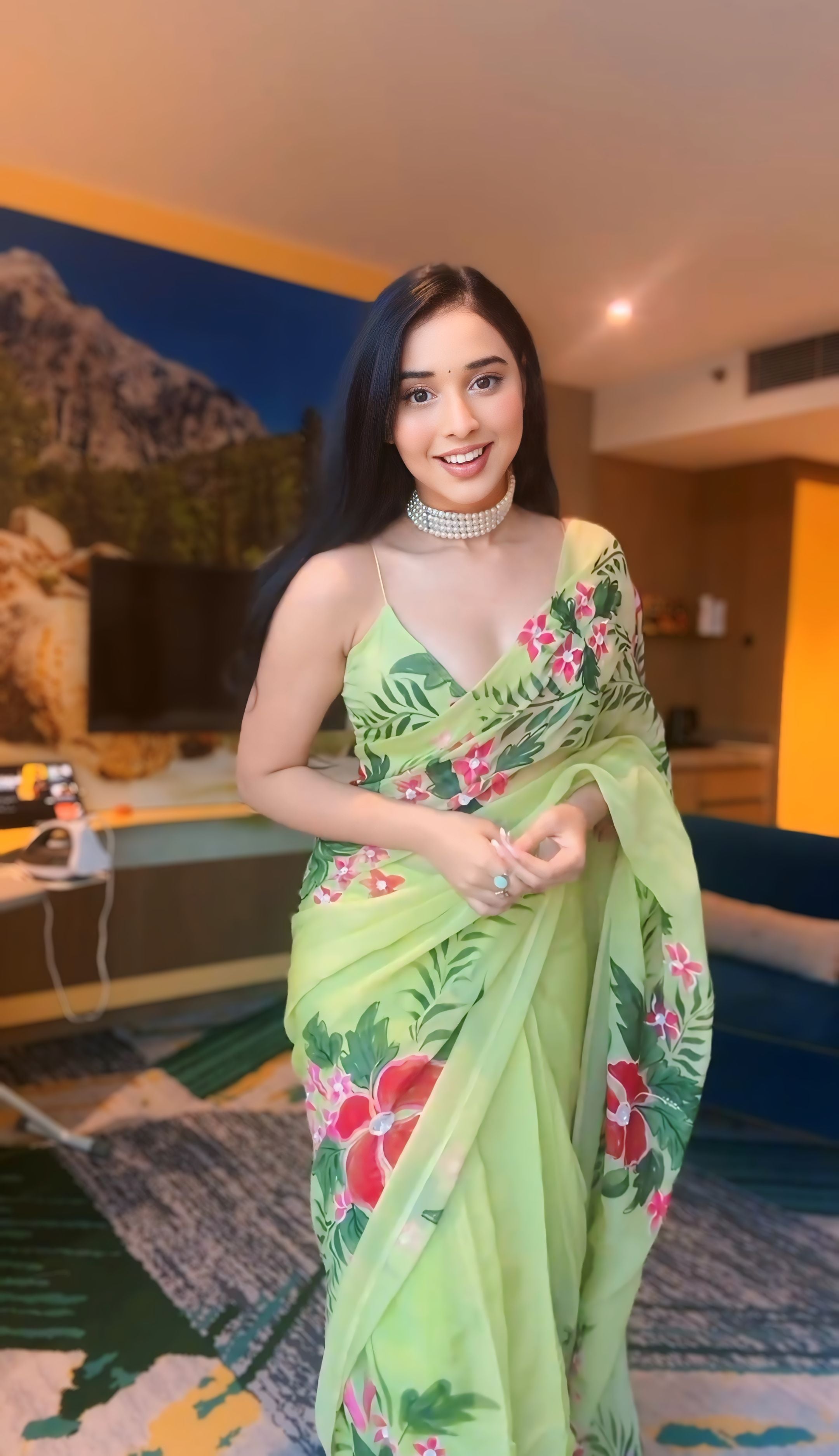 One Minute Ready To Wear Nature's Embrace Saree