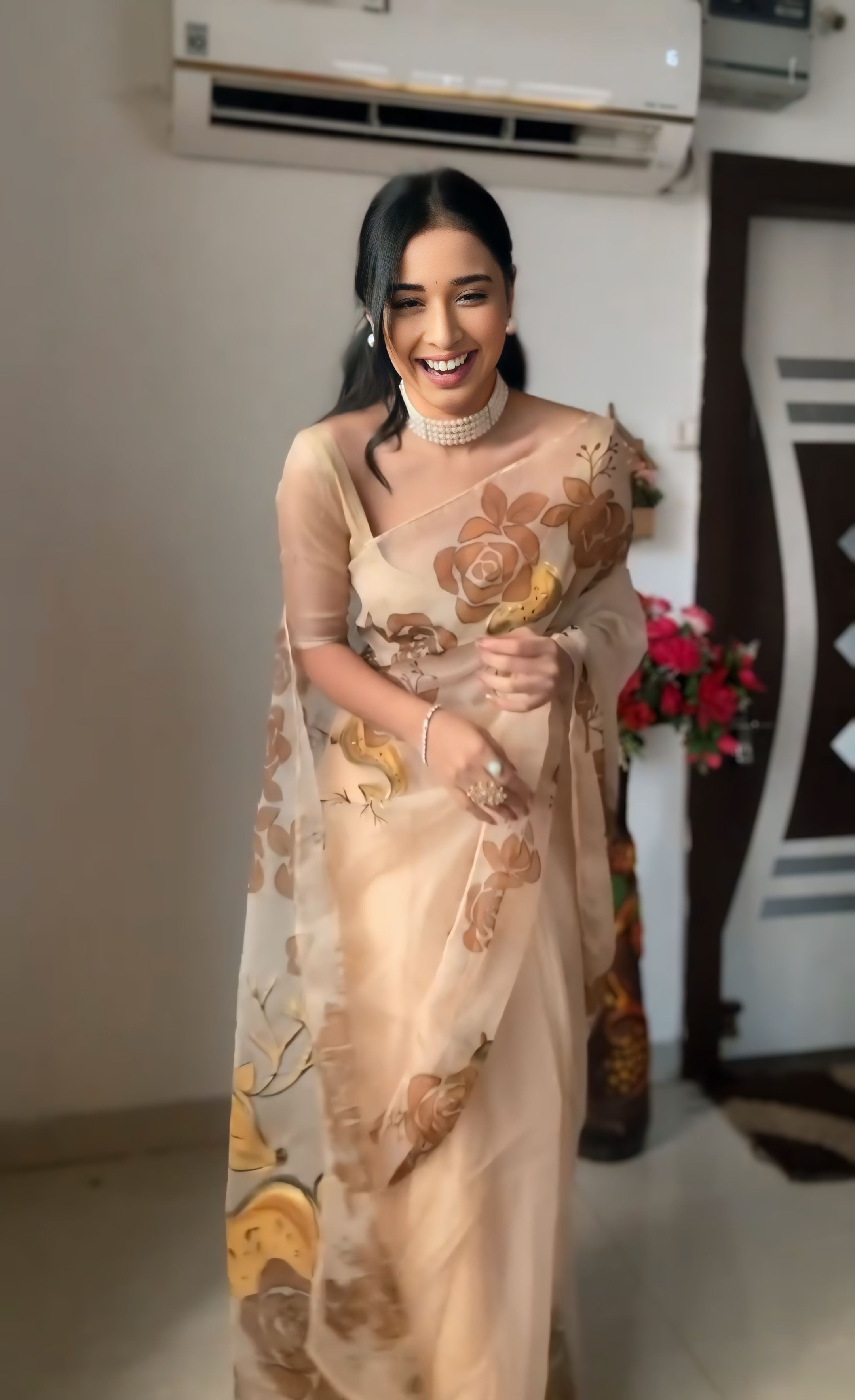 One Minute Ready To Wear Golden Grace Saree
