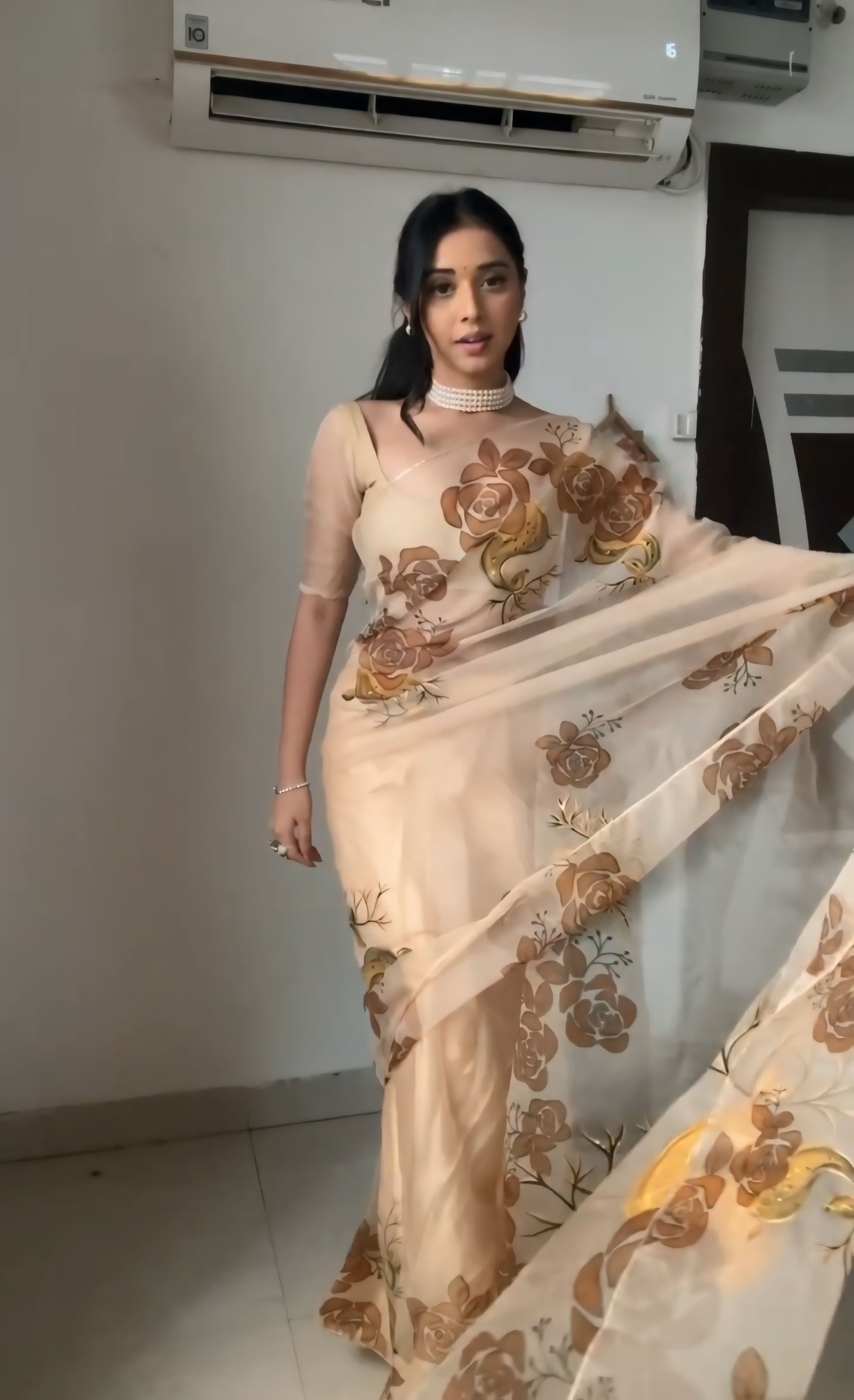 One Minute Ready To Wear Golden Grace Saree