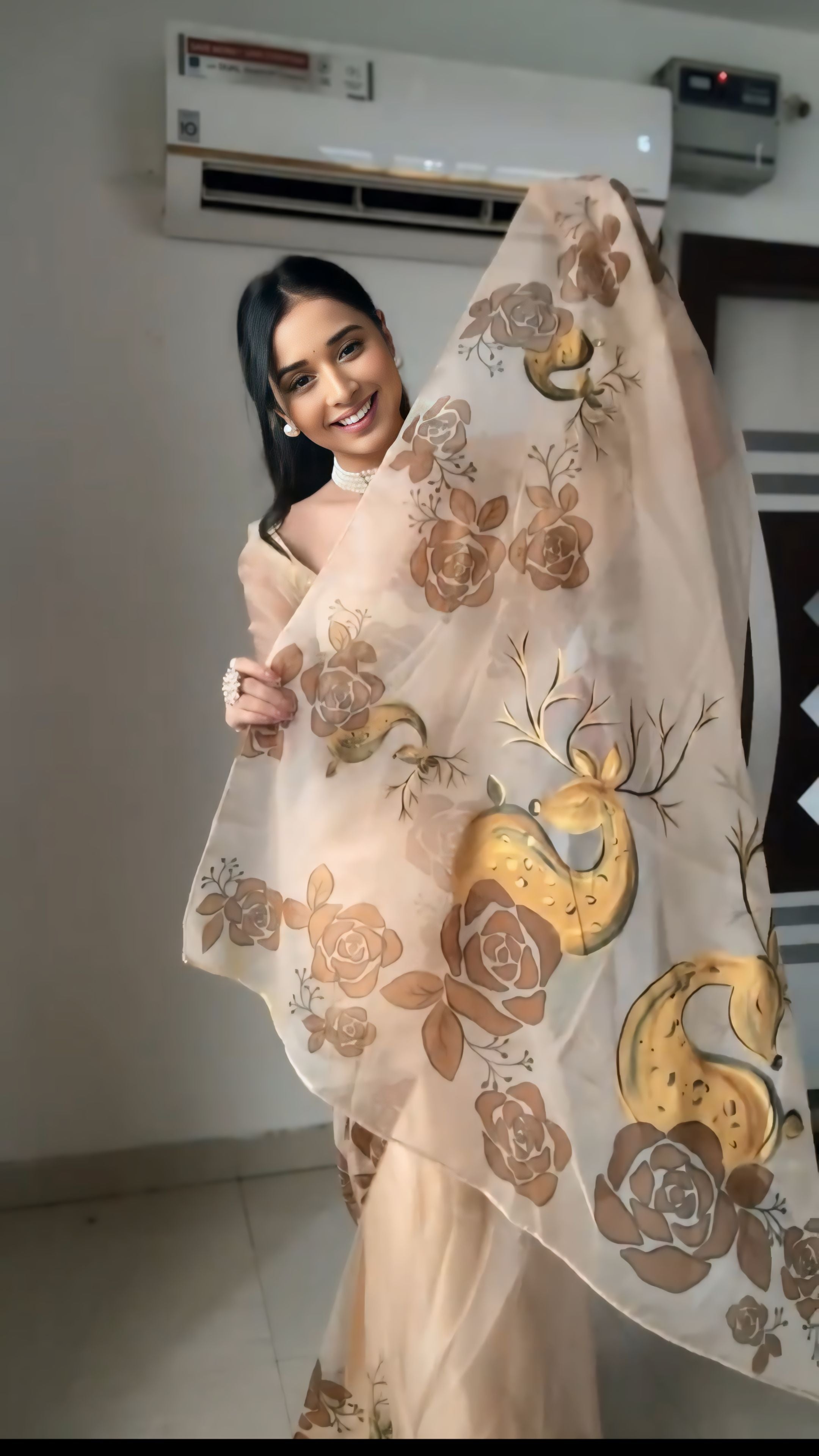 One Minute Ready To Wear Golden Grace Saree