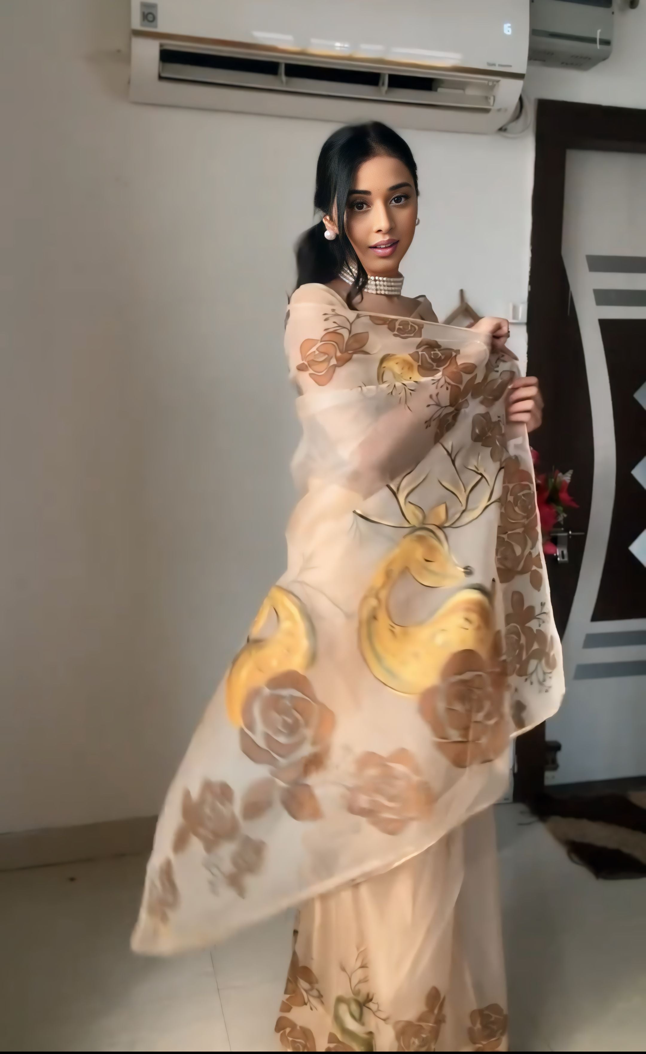 One Minute Ready To Wear Golden Grace Saree