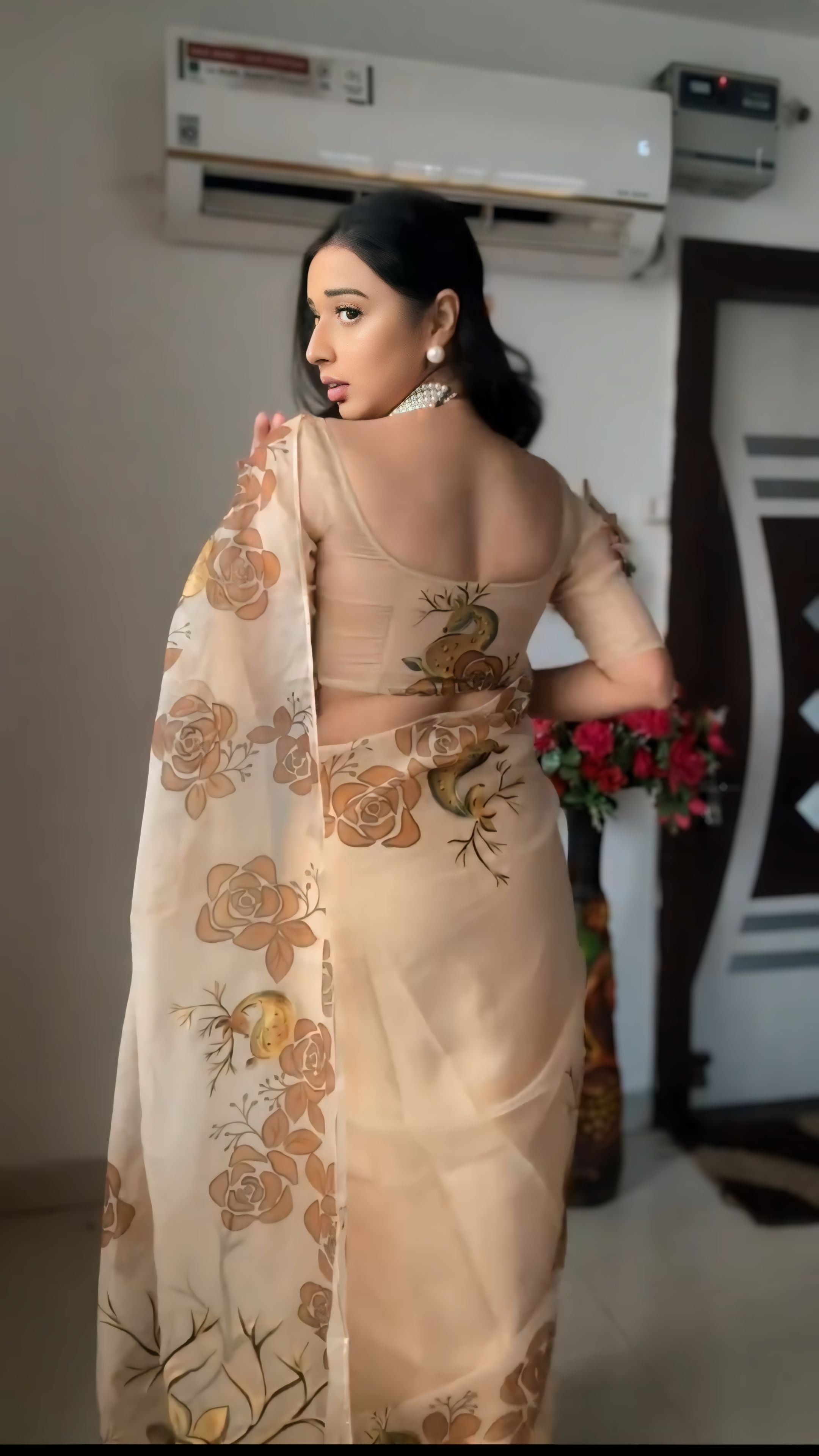 One Minute Ready To Wear Golden Grace Saree