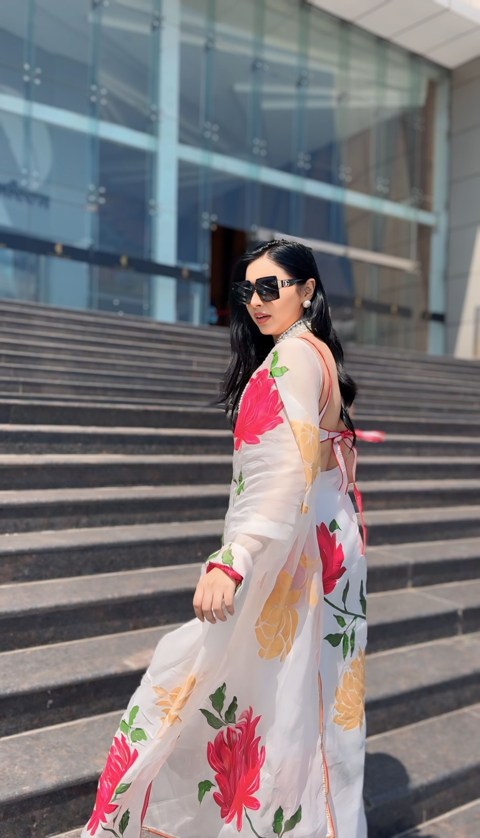 One Minute Ready To Wear Floral Elegance Beauty Saree