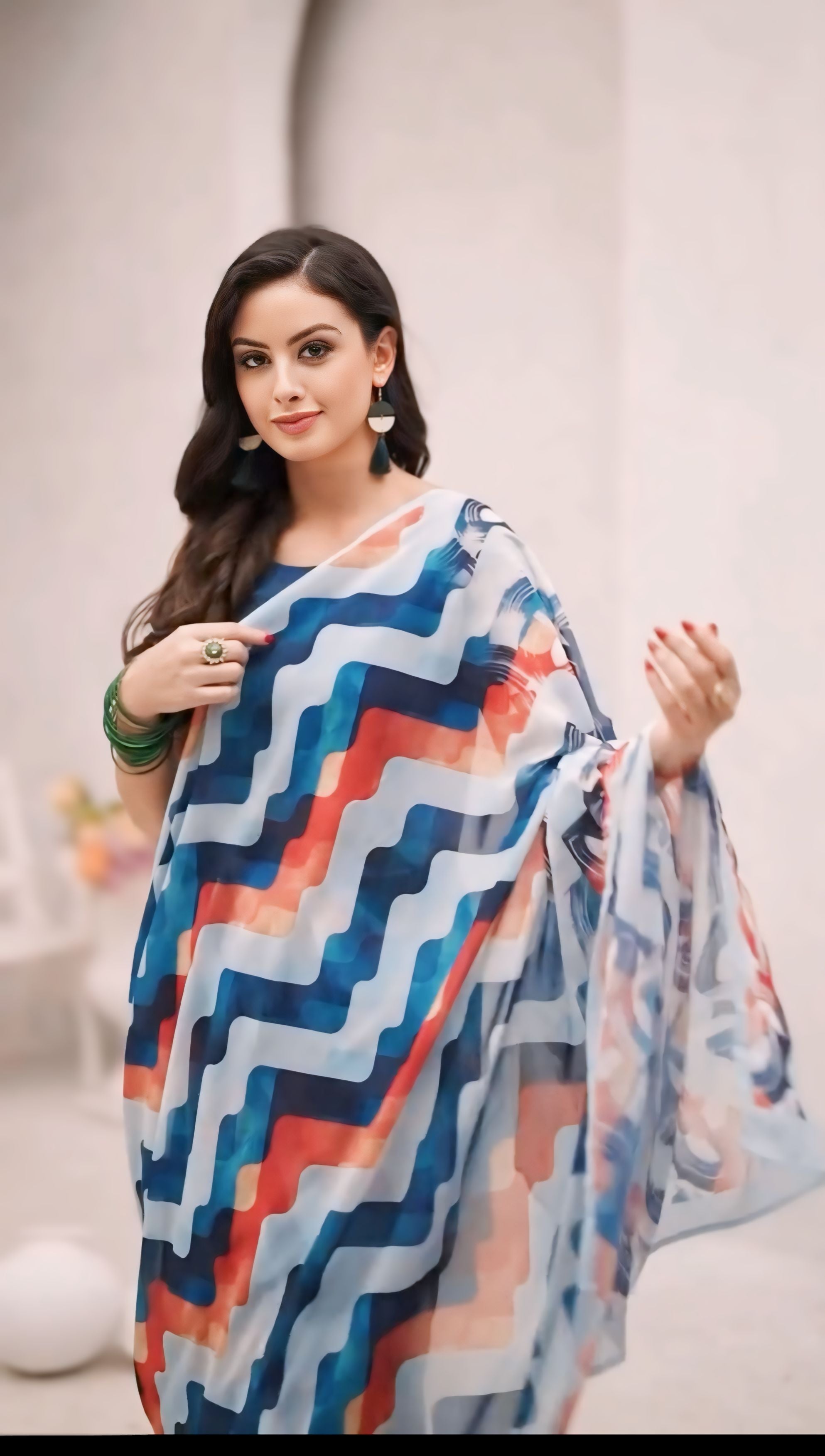 One Minute Ready To Wear Georgette Beauty Multi color Saree