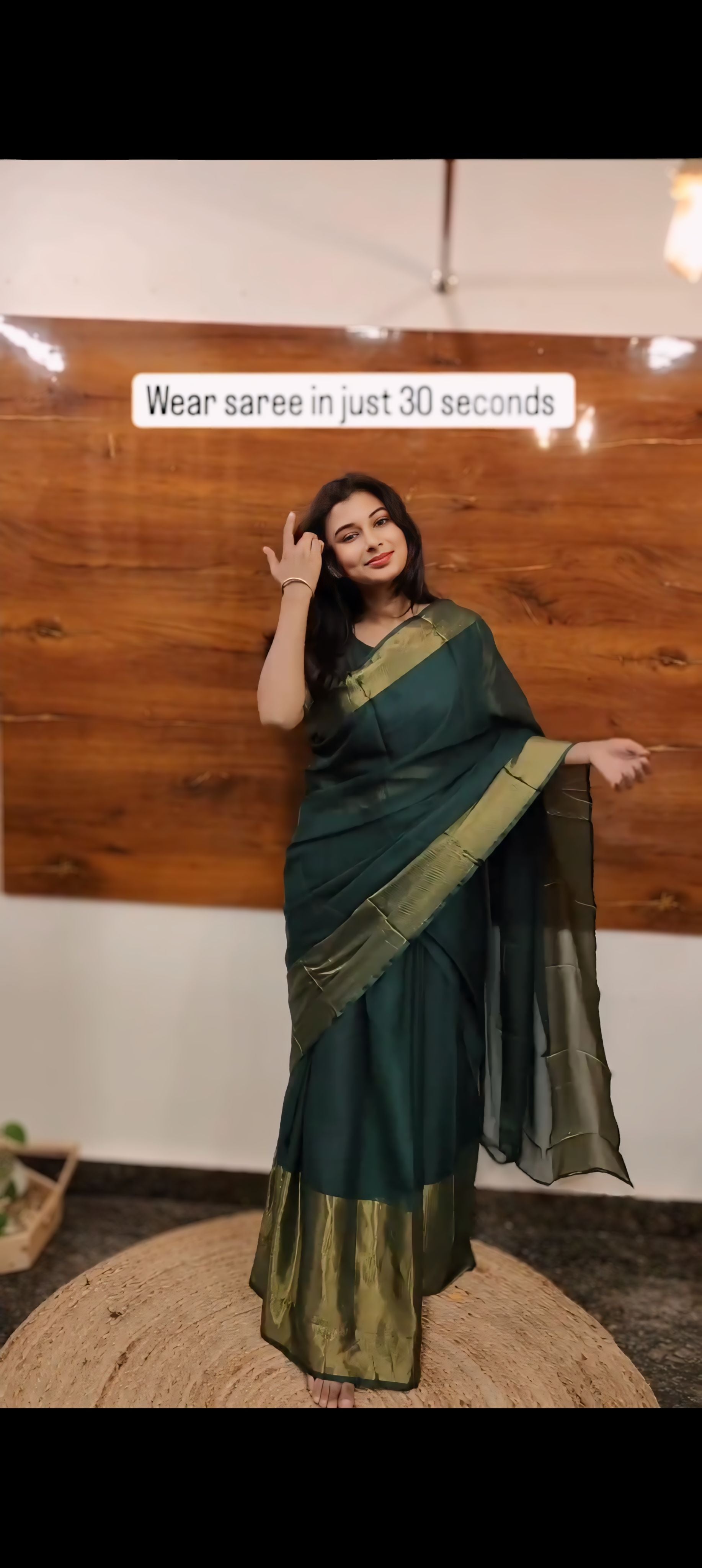 One Minute Ready To Wear Floral Elegance Saree