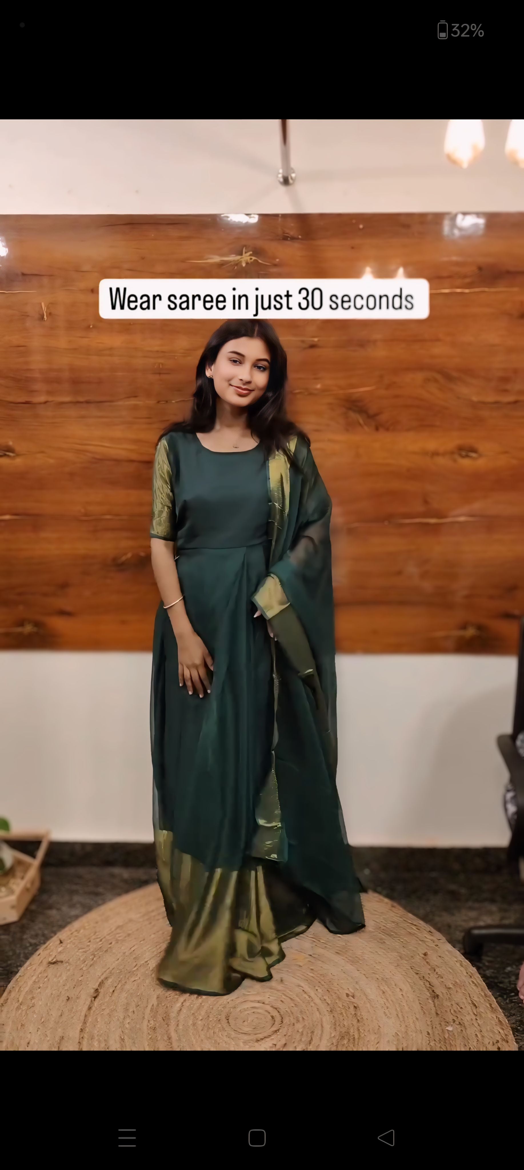 One Minute Ready To Wear Floral Elegance Saree