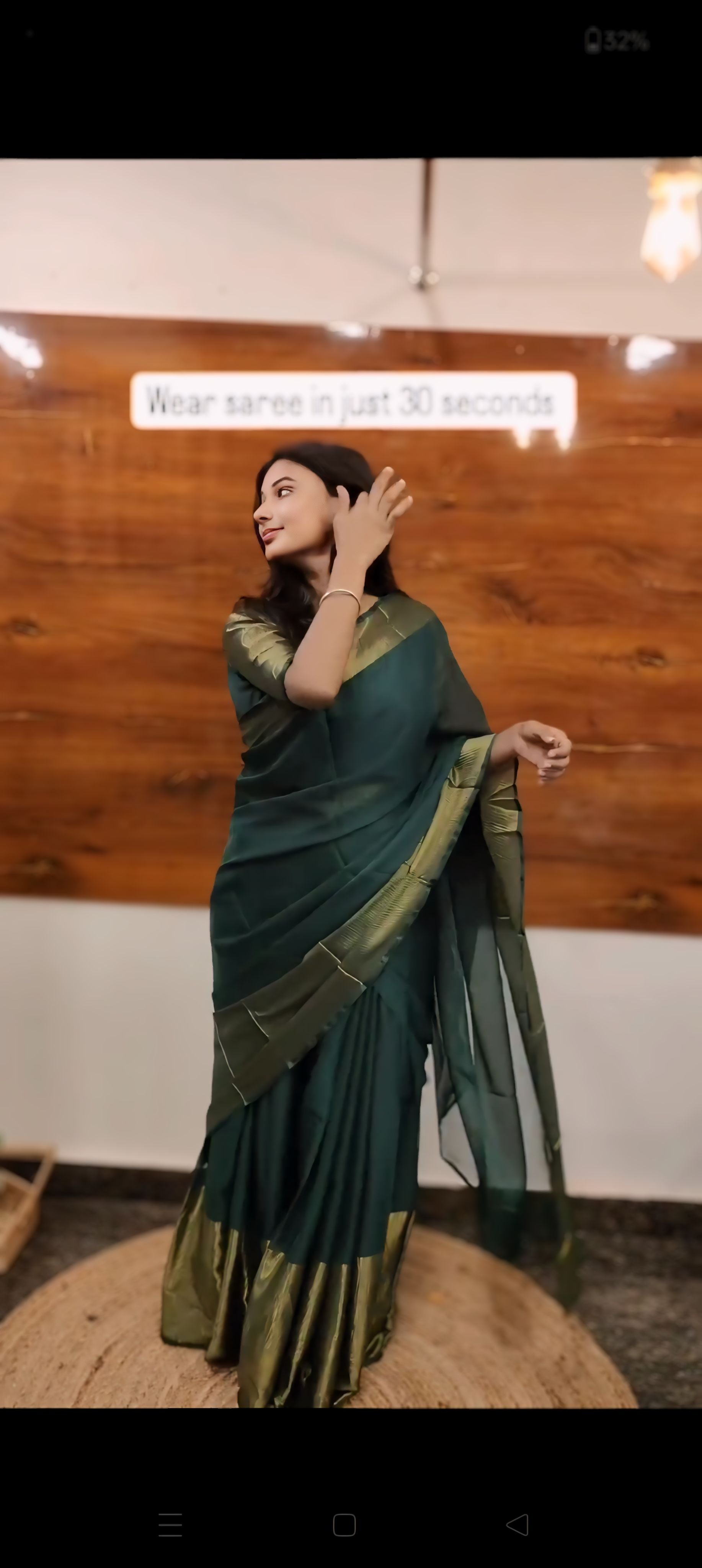 One Minute Ready To Wear Floral Elegance Saree