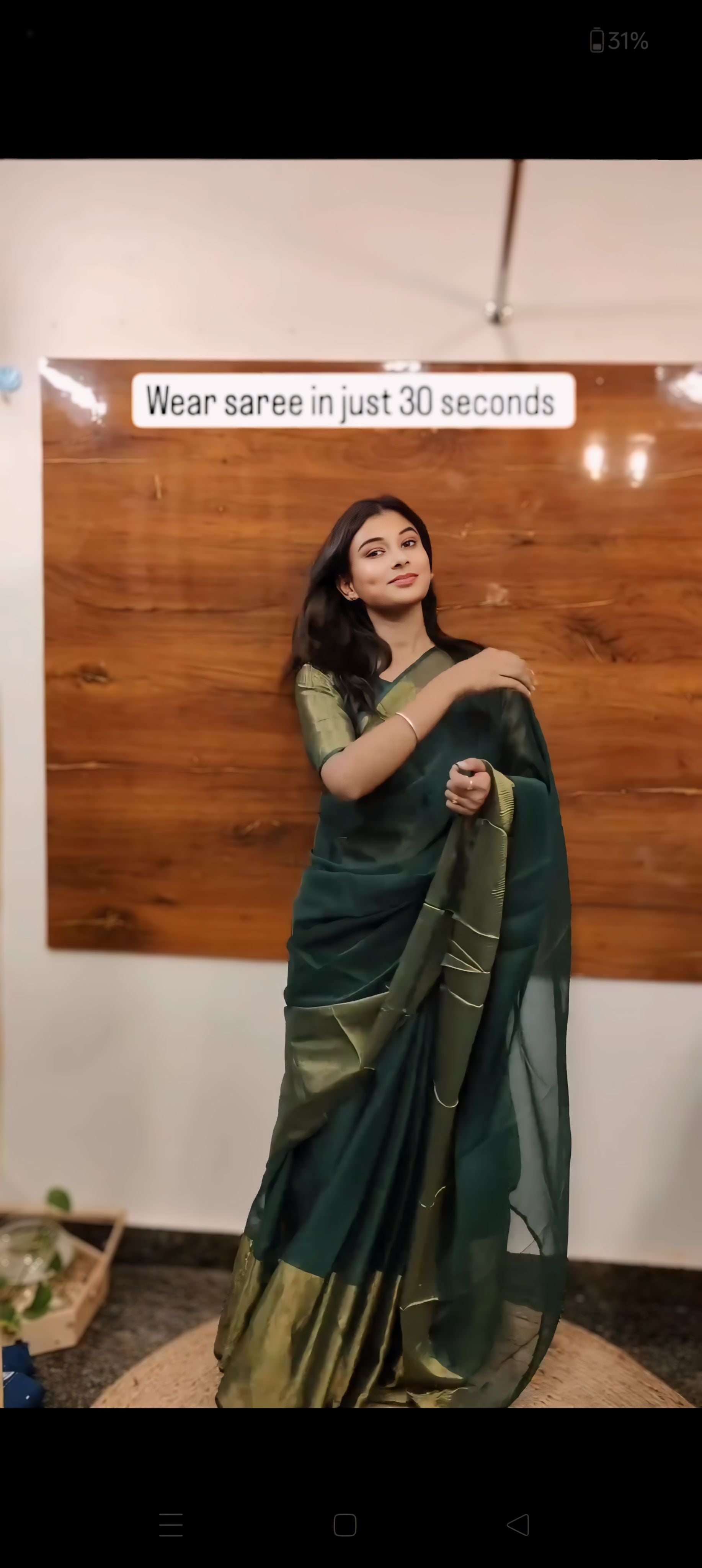 One Minute Ready To Wear Floral Elegance Saree