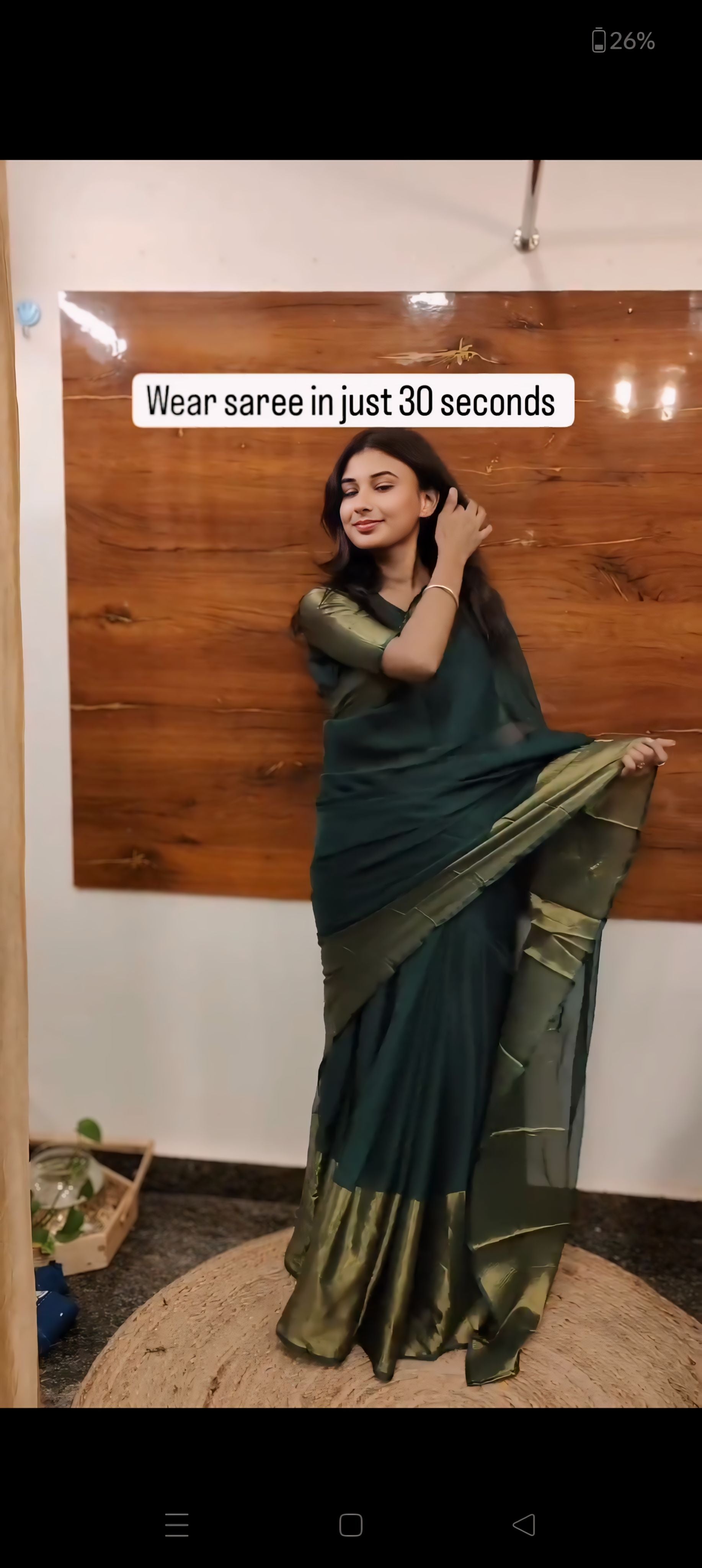 One Minute Ready To Wear Floral Elegance Saree