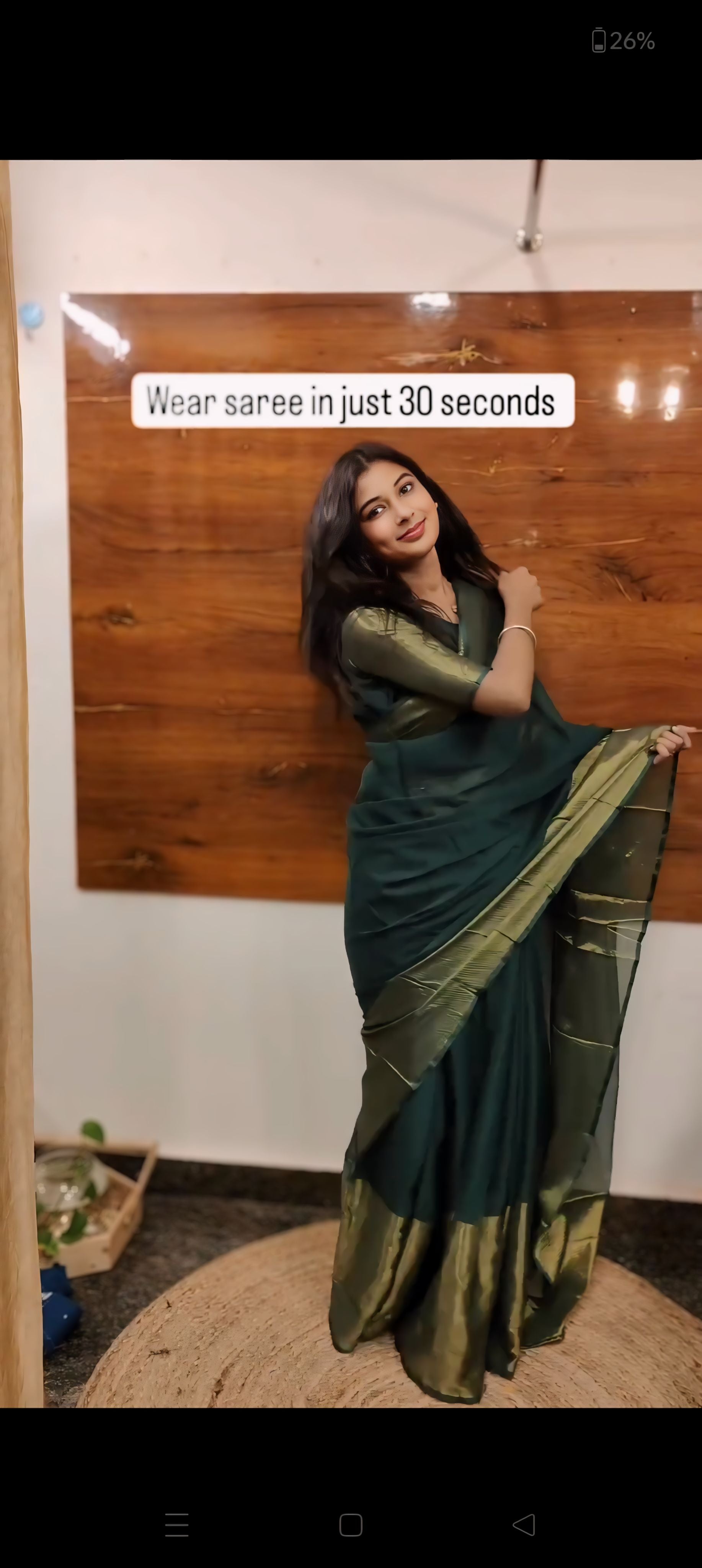 One Minute Ready To Wear Floral Elegance Saree