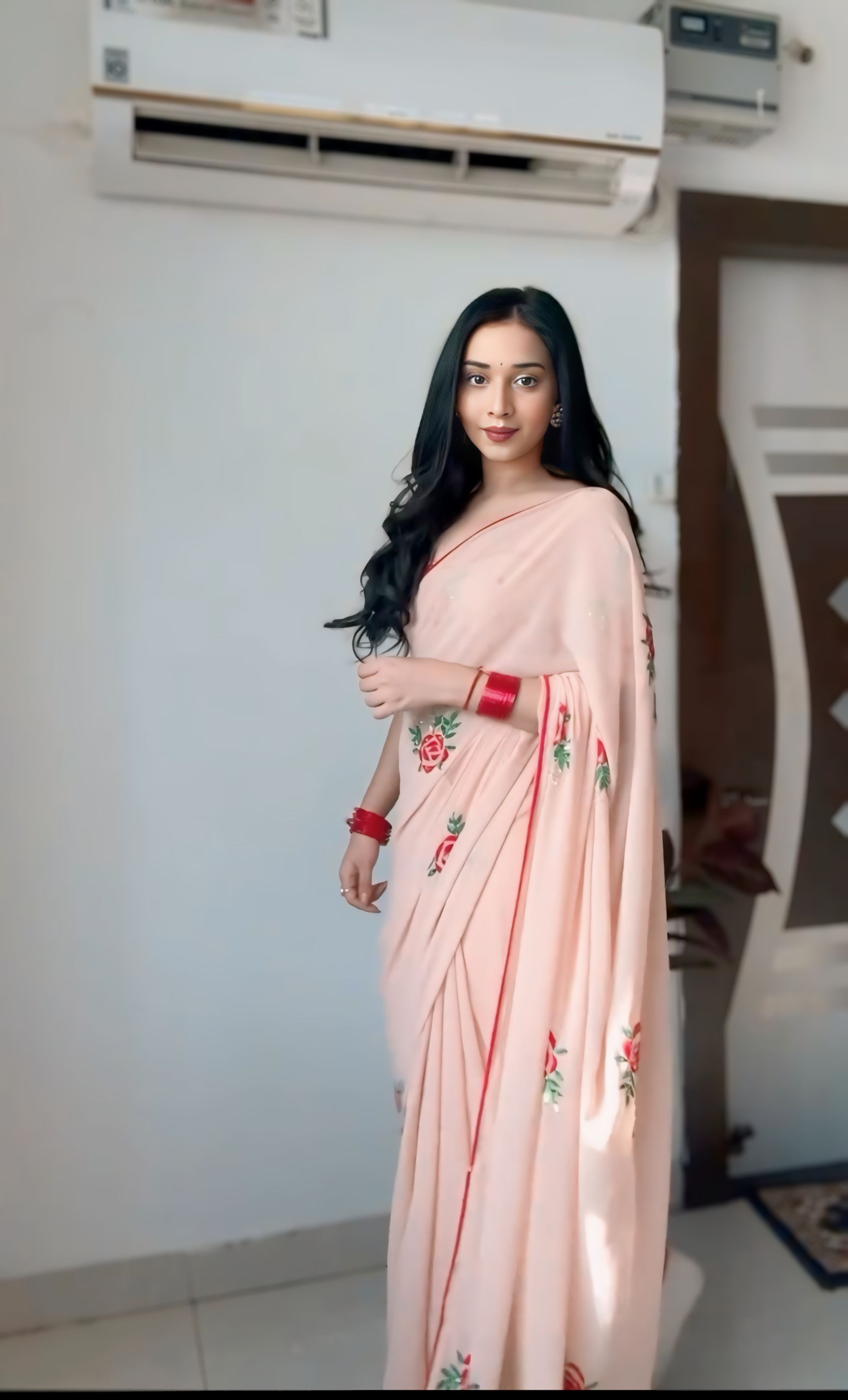 One Minute Ready To Wear Soft Georgette Silk Saree