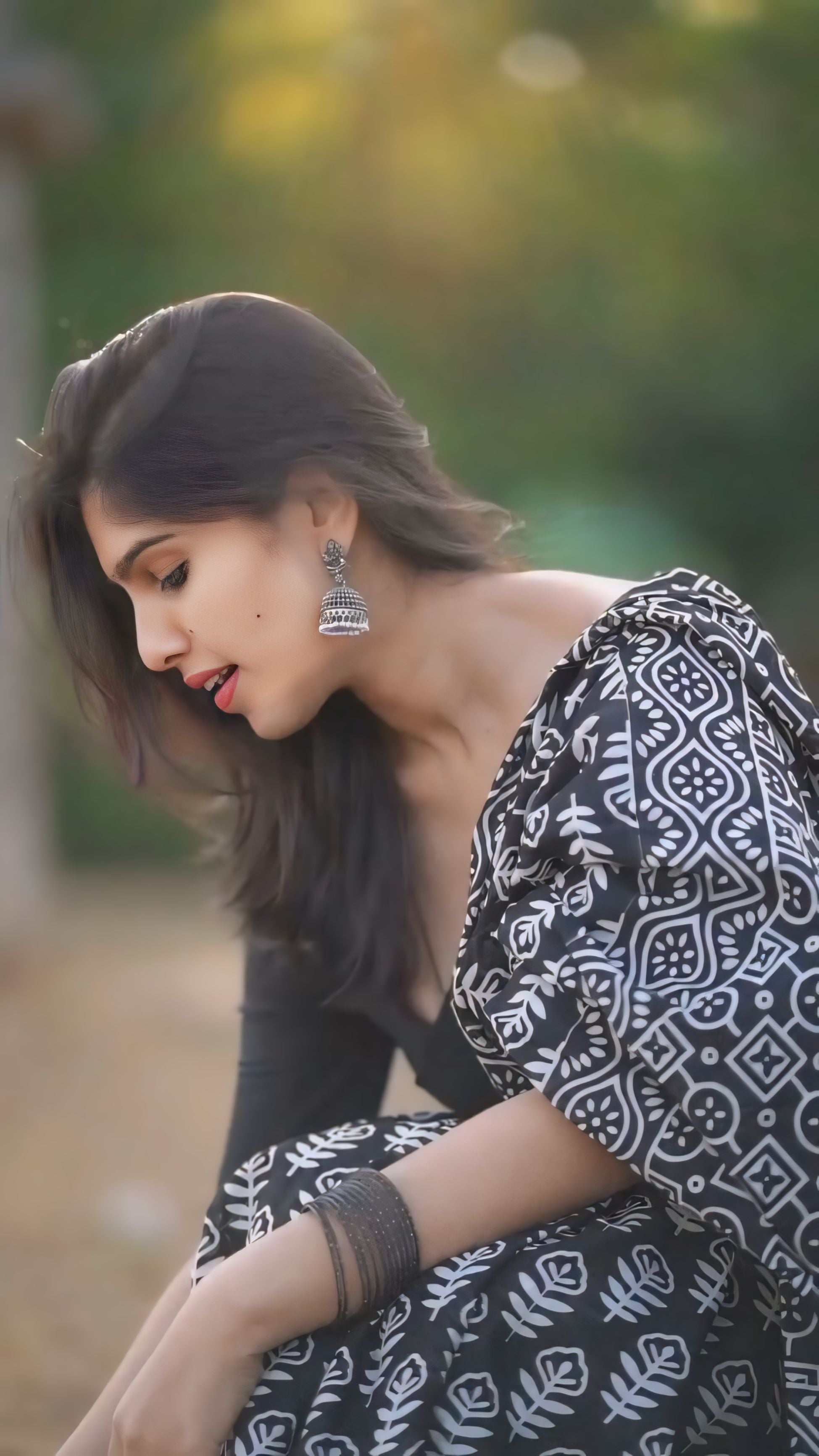 One Minute Ready To Wear Black Cotton Georgette Saree