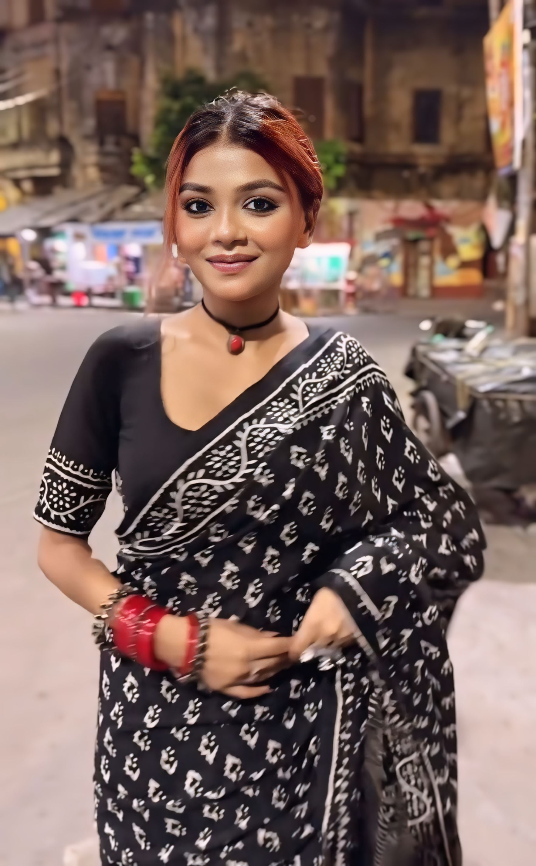 One Minute Ready To Wear Pure Soft Linen Silk Black Saree