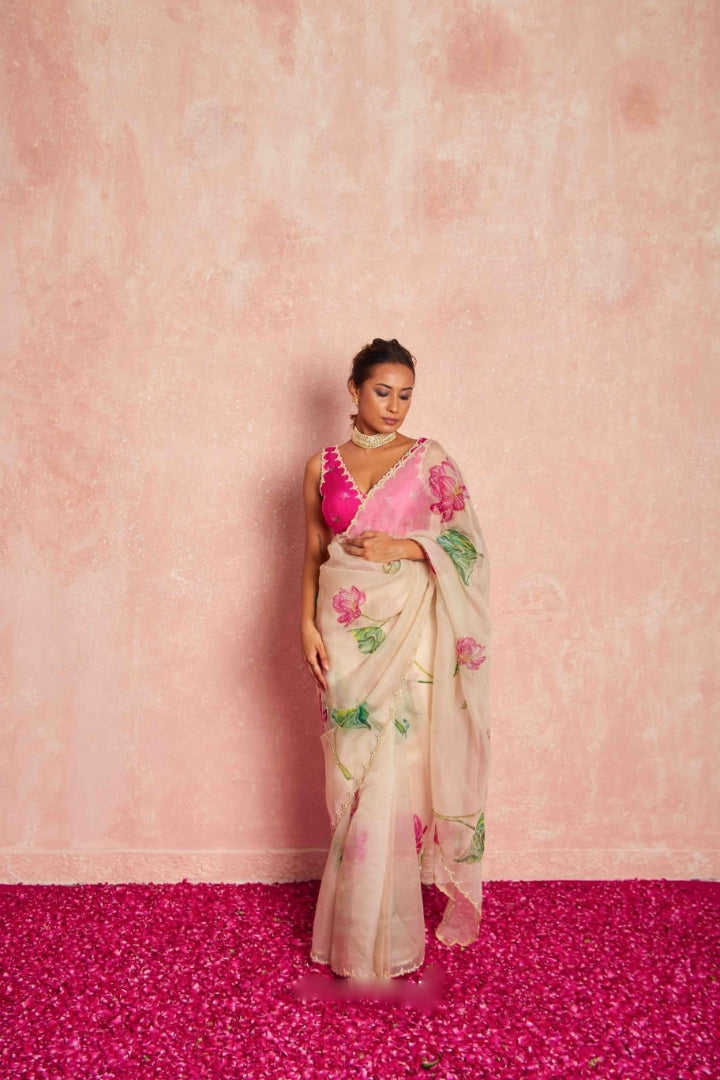 One Minute Ready To Wear The Perfect Blend of Tradition Saree With Stitch Blouse
