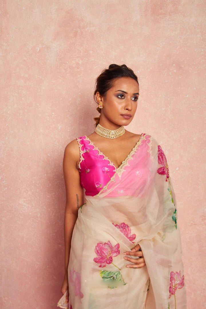 One Minute Ready To Wear The Perfect Blend of Tradition Saree With Stitch Blouse