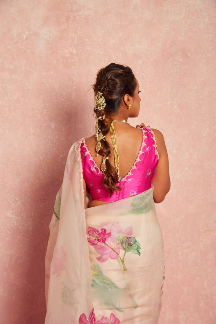 One Minute Ready To Wear The Perfect Blend of Tradition Saree With Stitch Blouse