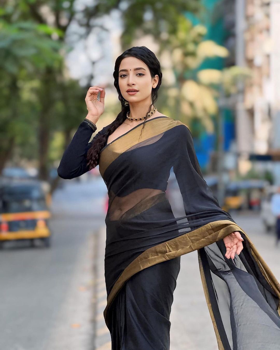 One Minute Ready To Wear Dazzling Elegance Soft Chiffon Silk Saree