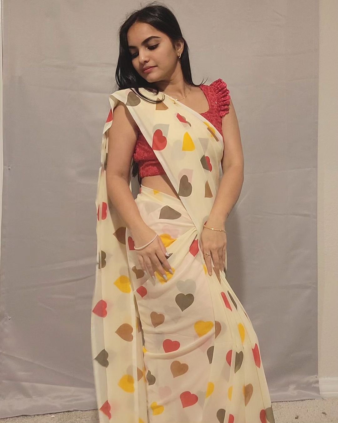 One Minute Ready To Wear Colorful Affection Saree