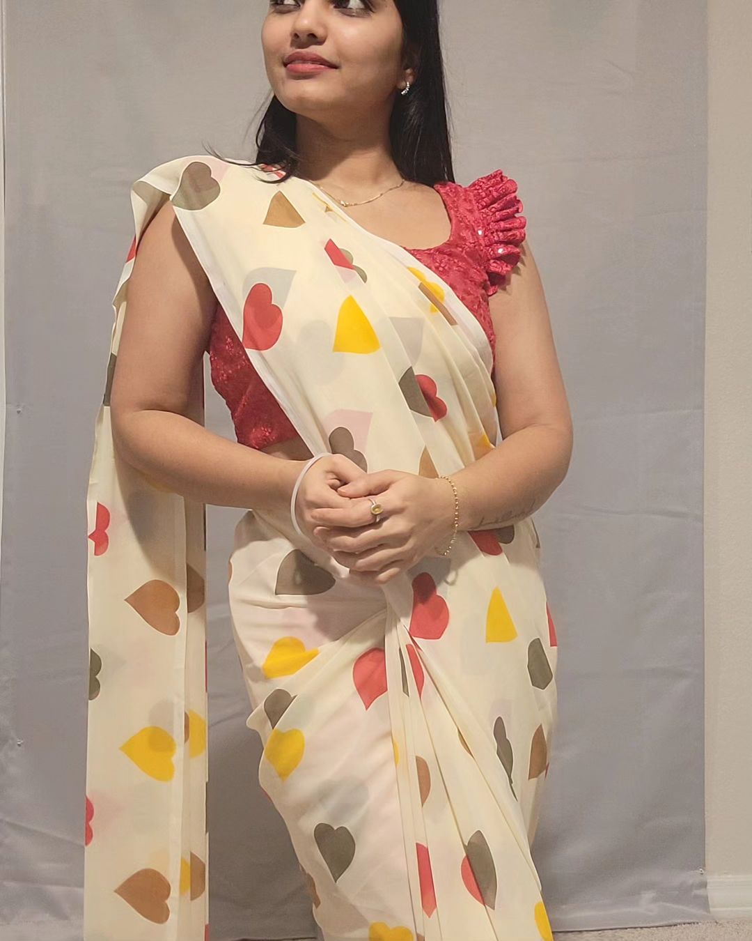 One Minute Ready To Wear Colorful Affection Saree