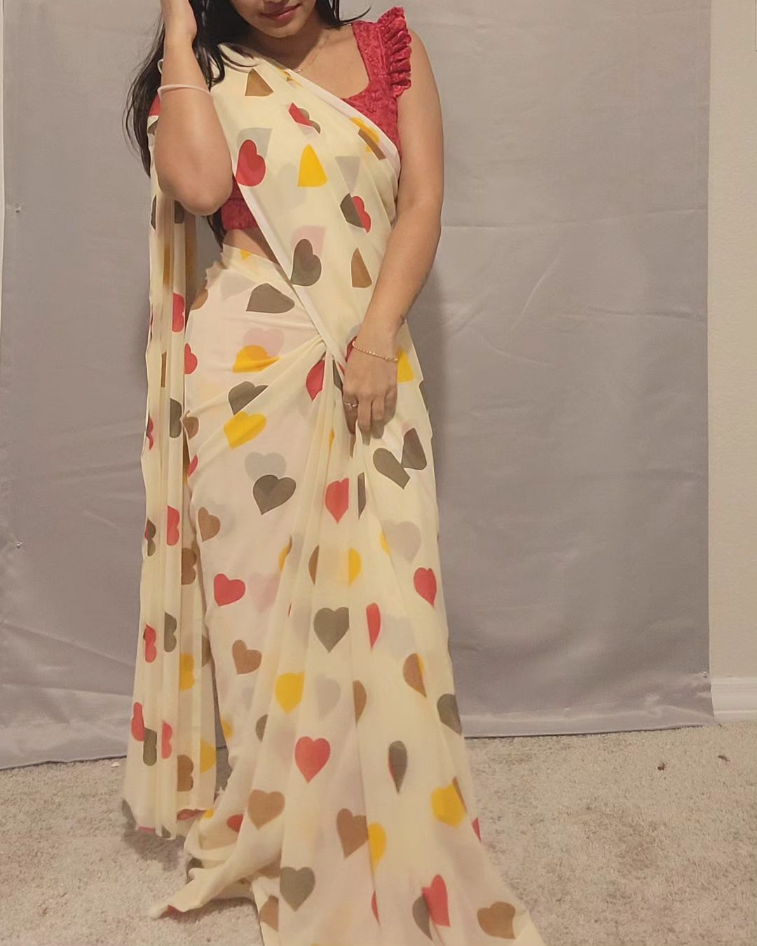 One Minute Ready To Wear Colorful Affection Saree