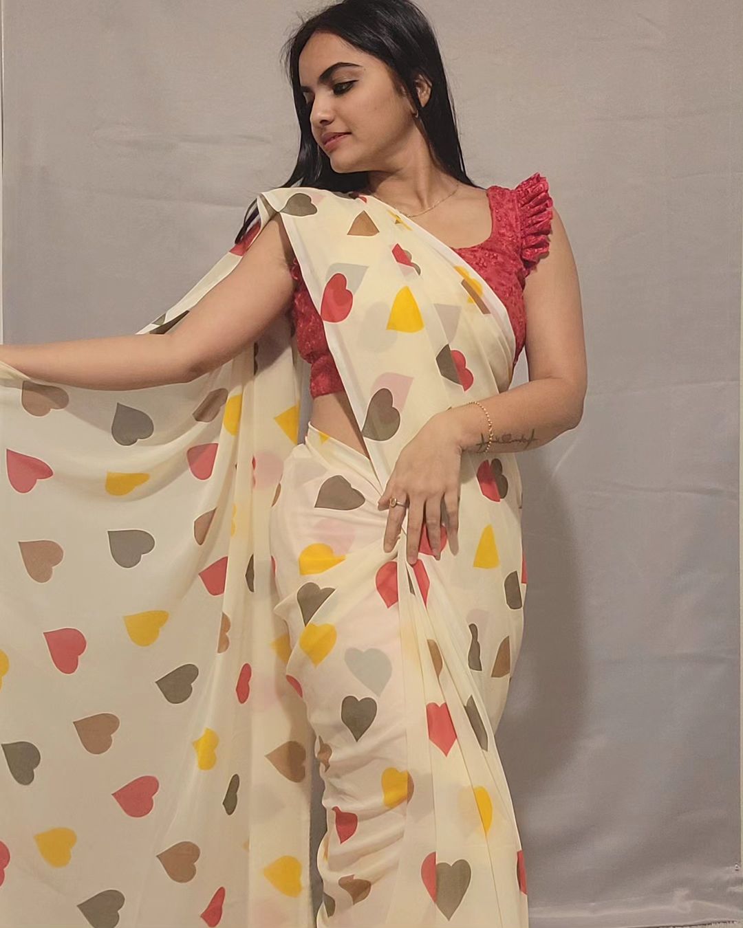 One Minute Ready To Wear Colorful Affection Saree
