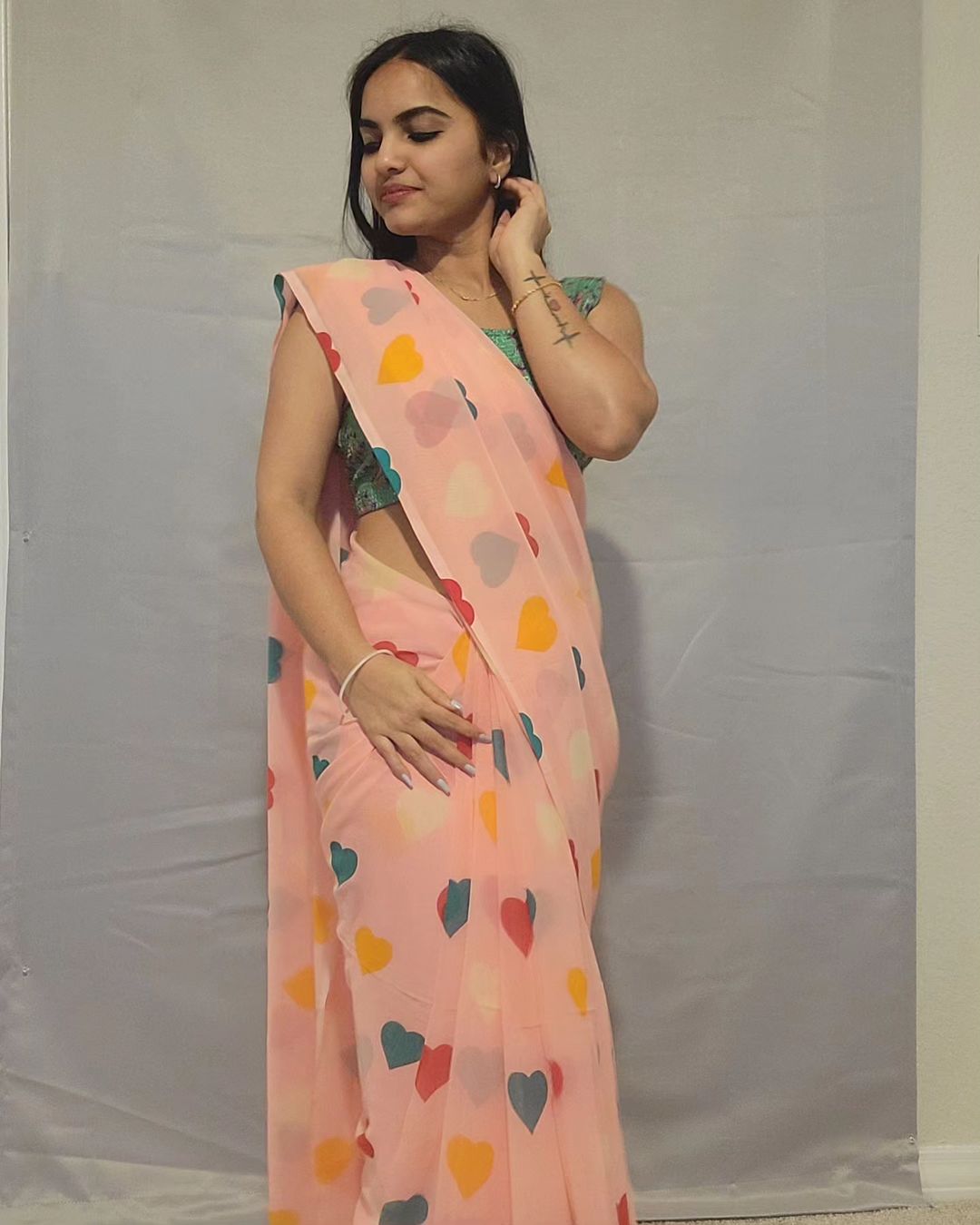 One Minute Ready To Wear Colorful Affection Saree