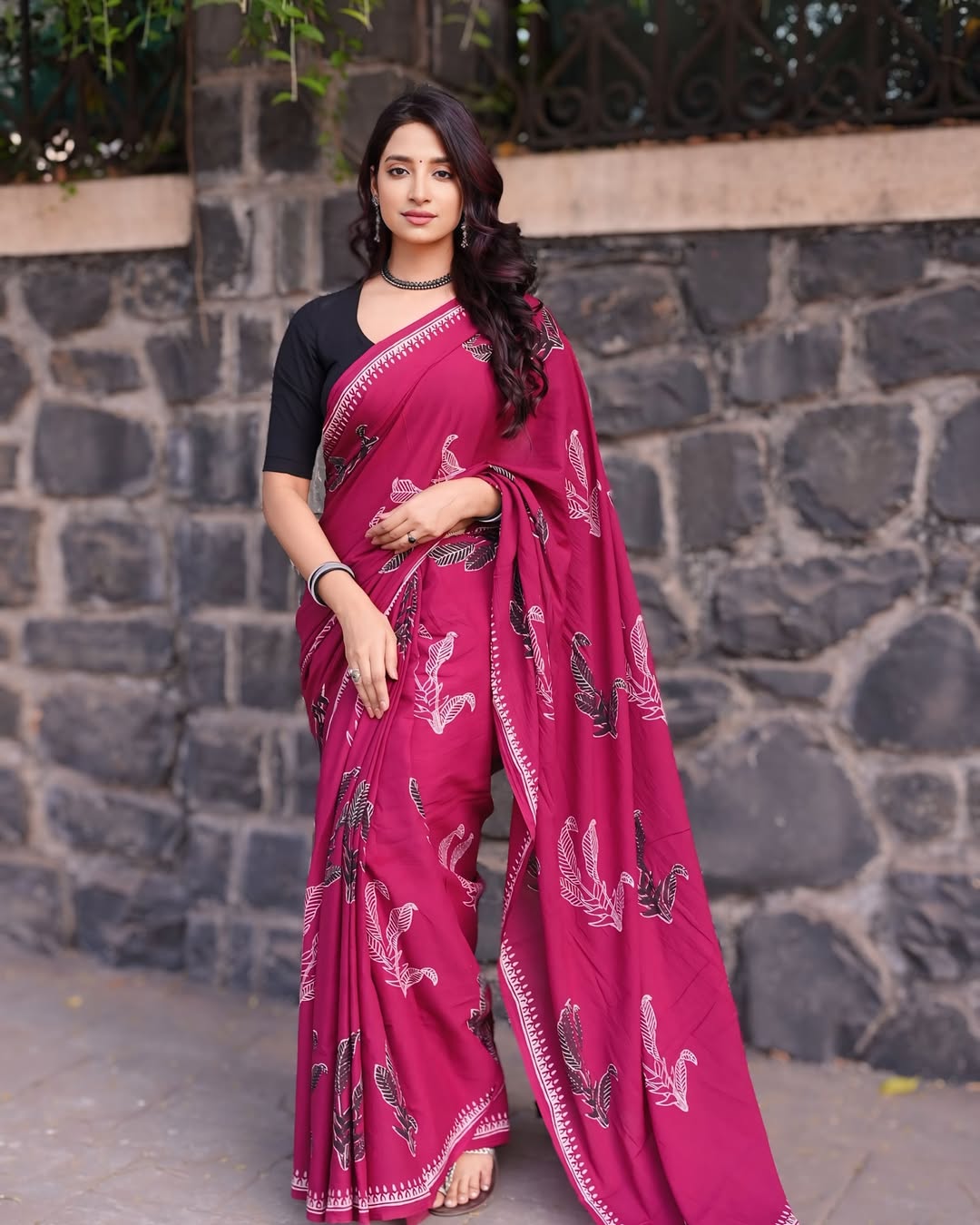 One Minute Ready To Wear Pink Color Mulmul Cotton With Pocket Saree