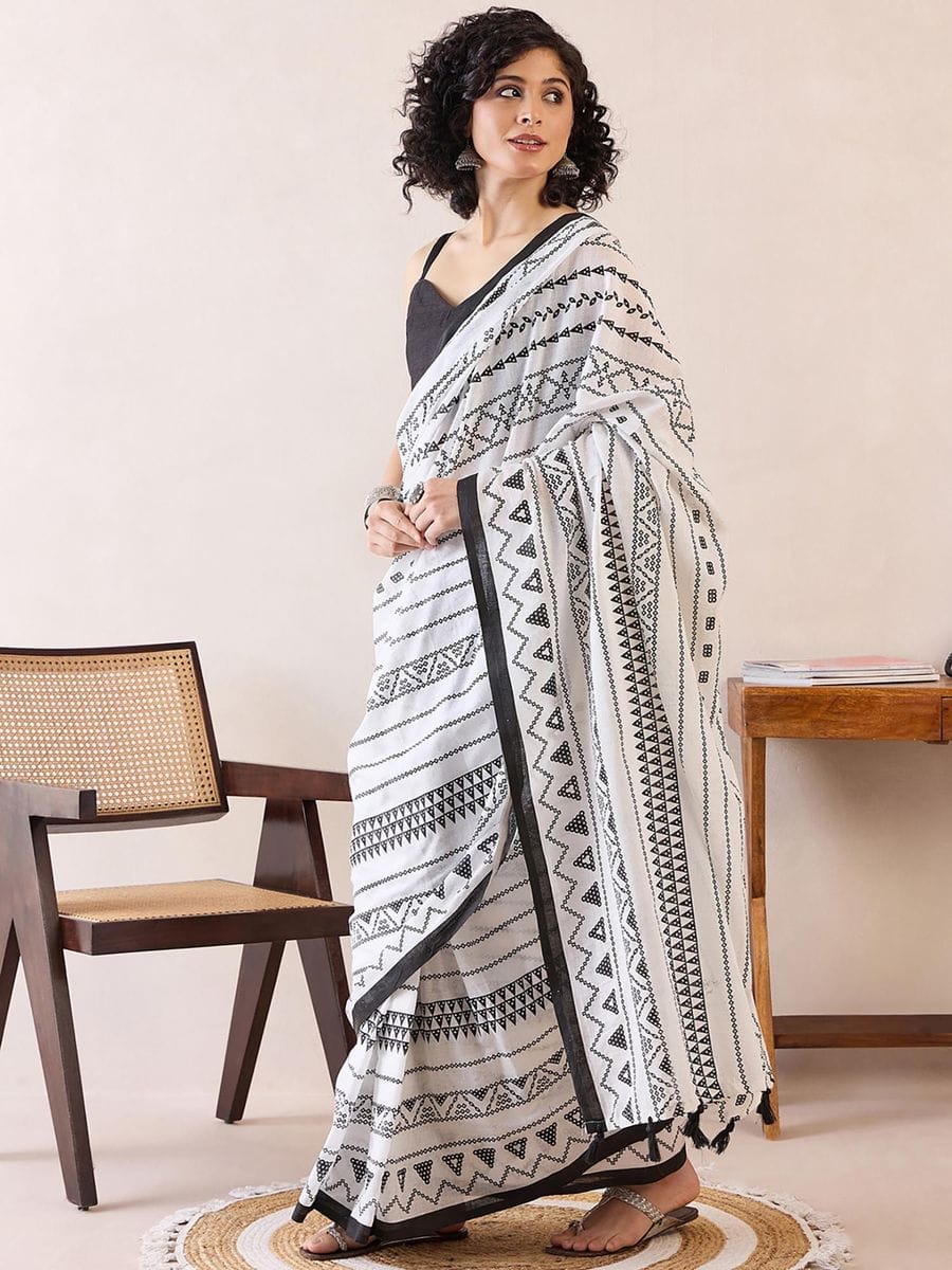One Minute Ready To Wear Daily Wear Pure Cotton With Pocket Saree