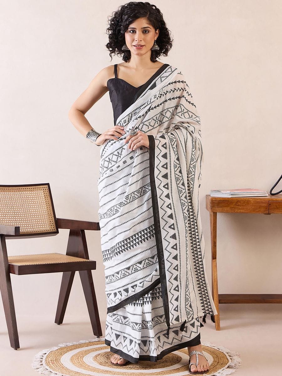 One Minute Ready To Wear Daily Wear Pure Cotton With Pocket Saree