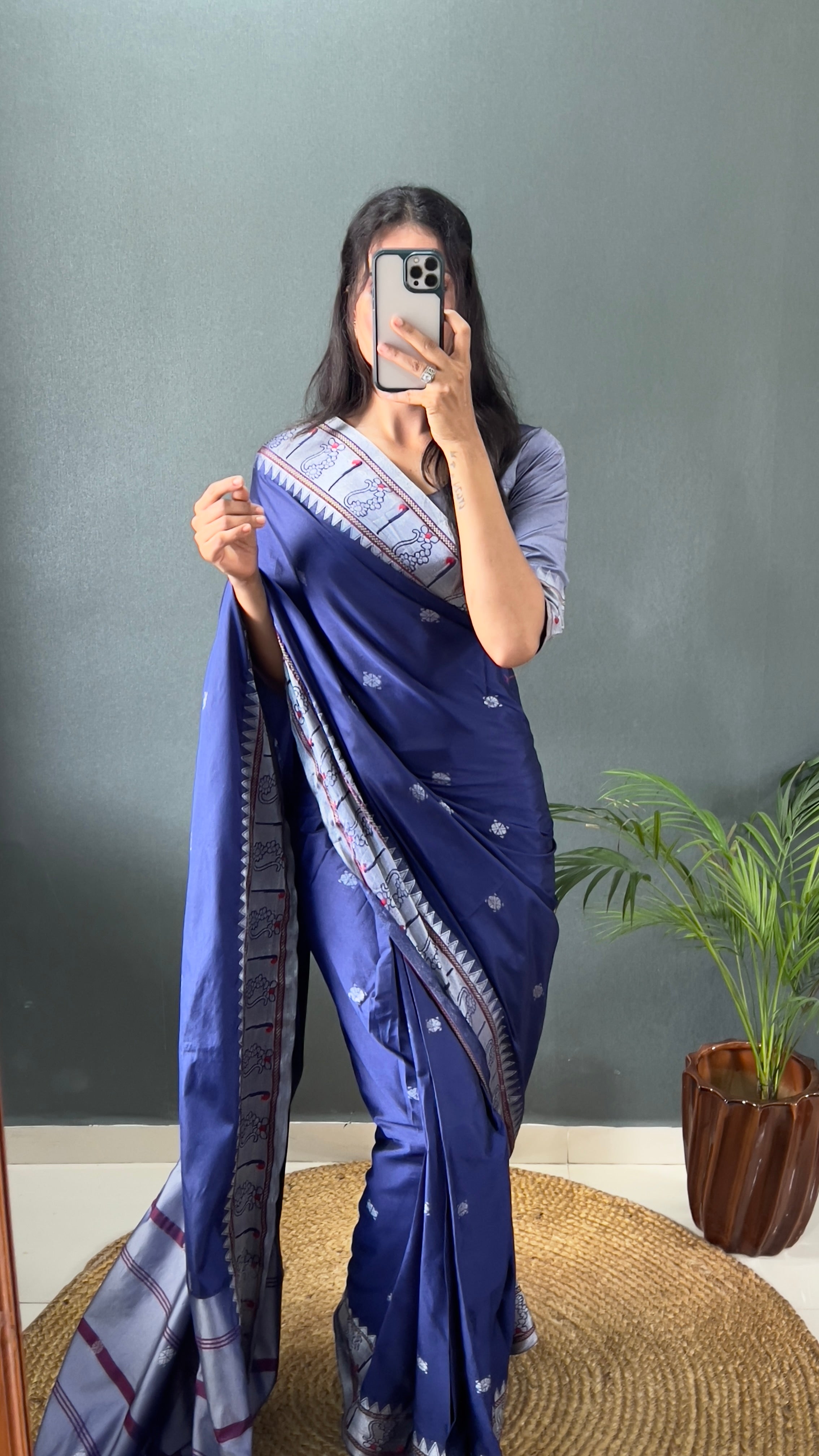 One Minute Ready To Wear Royal Orchid Soft Georgette Silk Saree