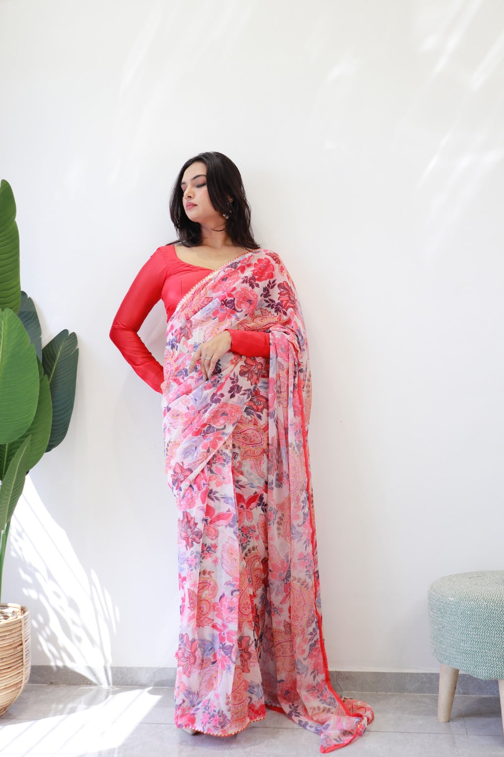 One Minute Ready To Wear Classic beauty Printed Saree