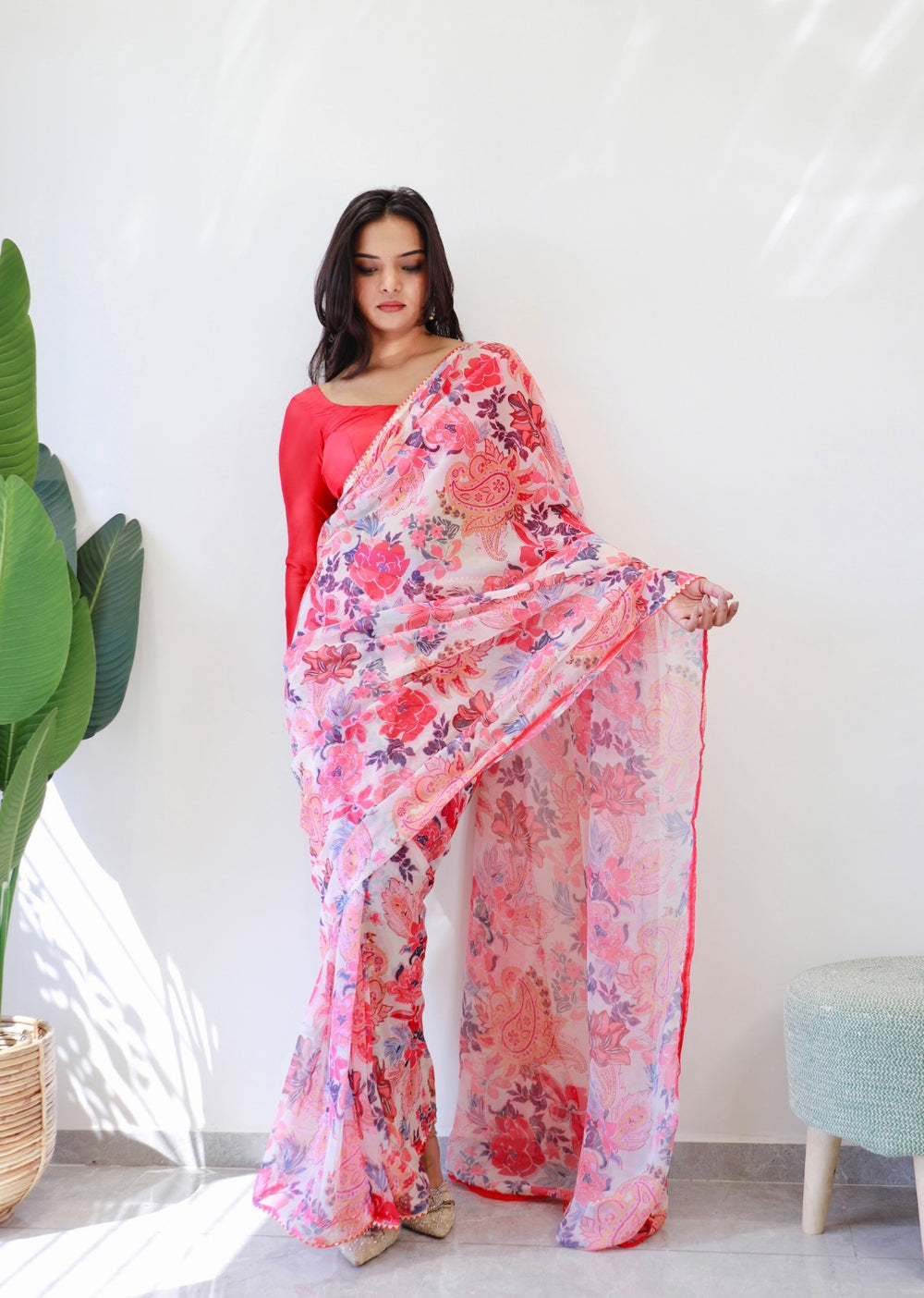 One Minute Ready To Wear Classic beauty Printed Saree