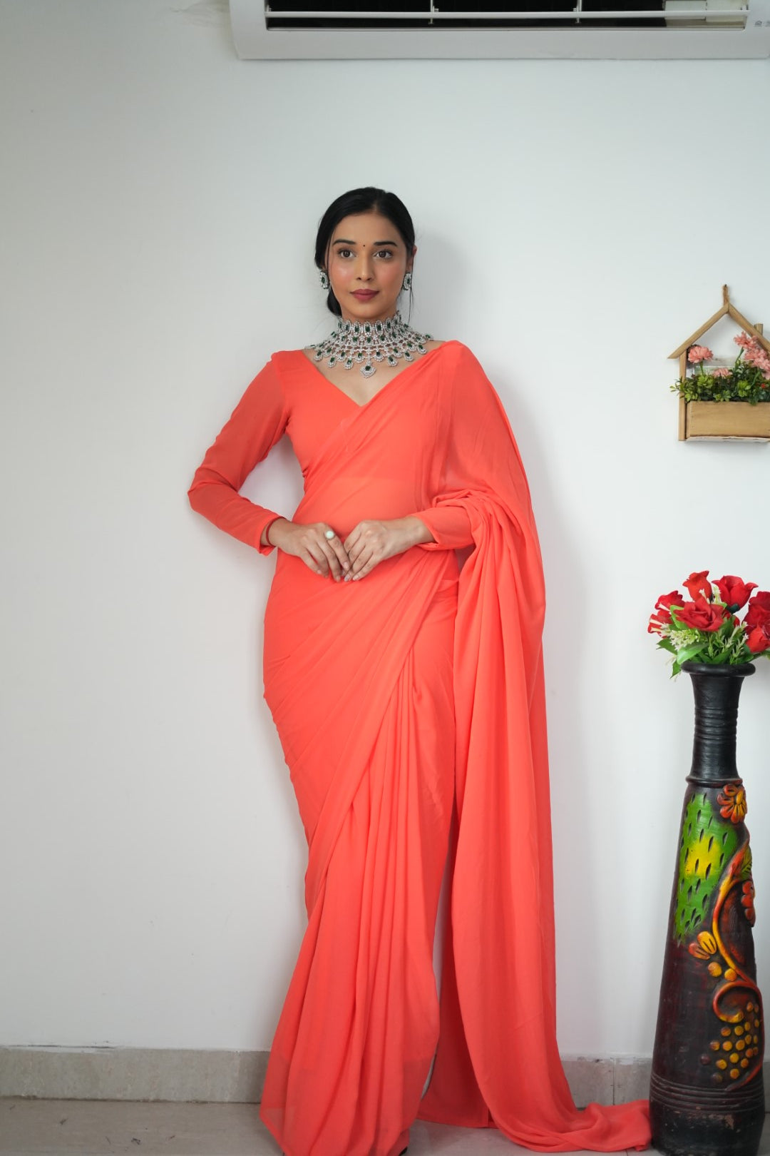 One Minute Ready To Wear Enchanting Glow Saree