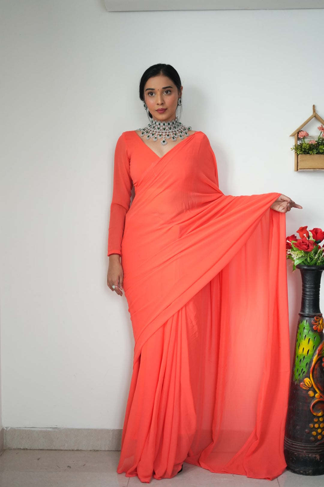 One Minute Ready To Wear Enchanting Glow Saree
