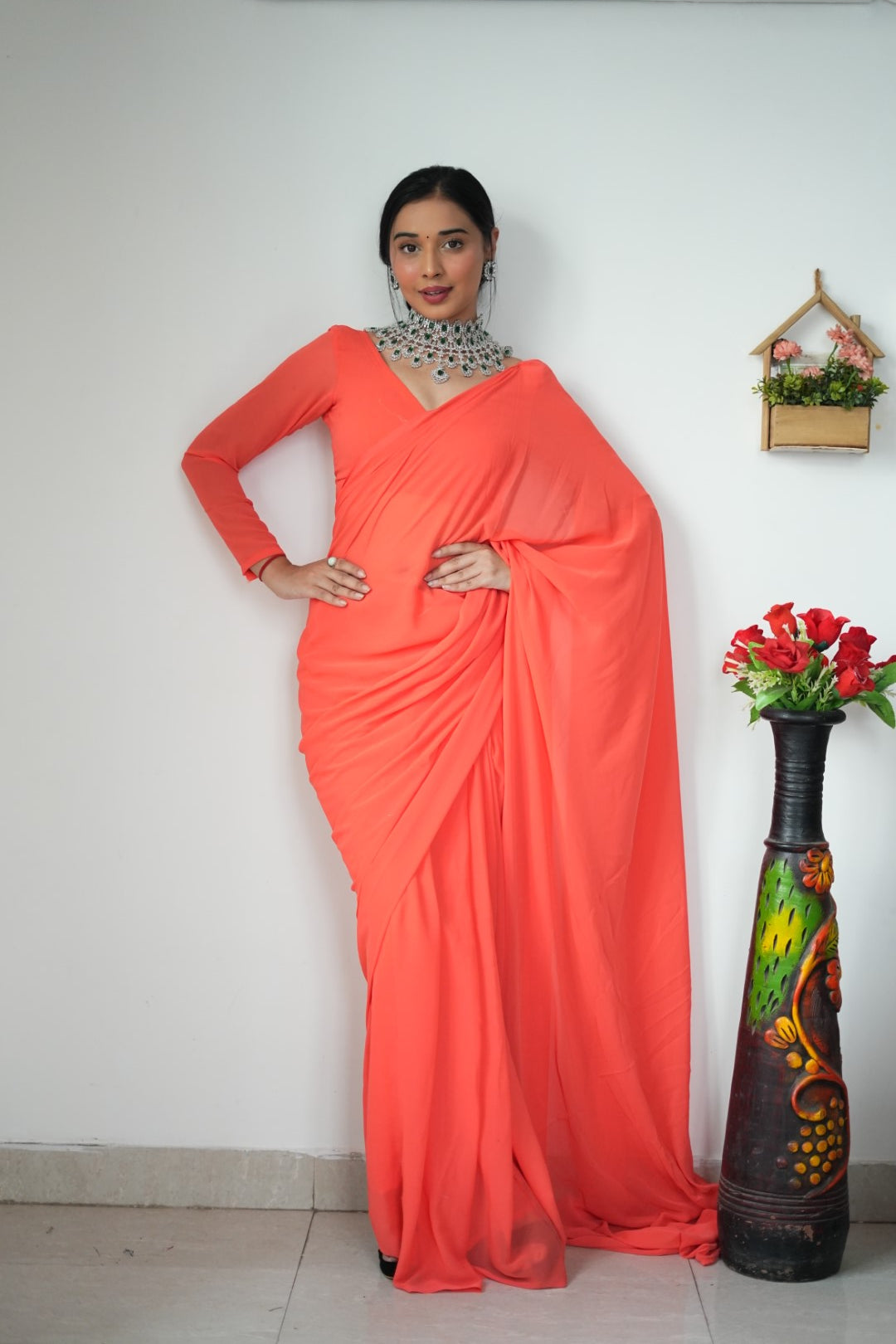 One Minute Ready To Wear Enchanting Glow Saree