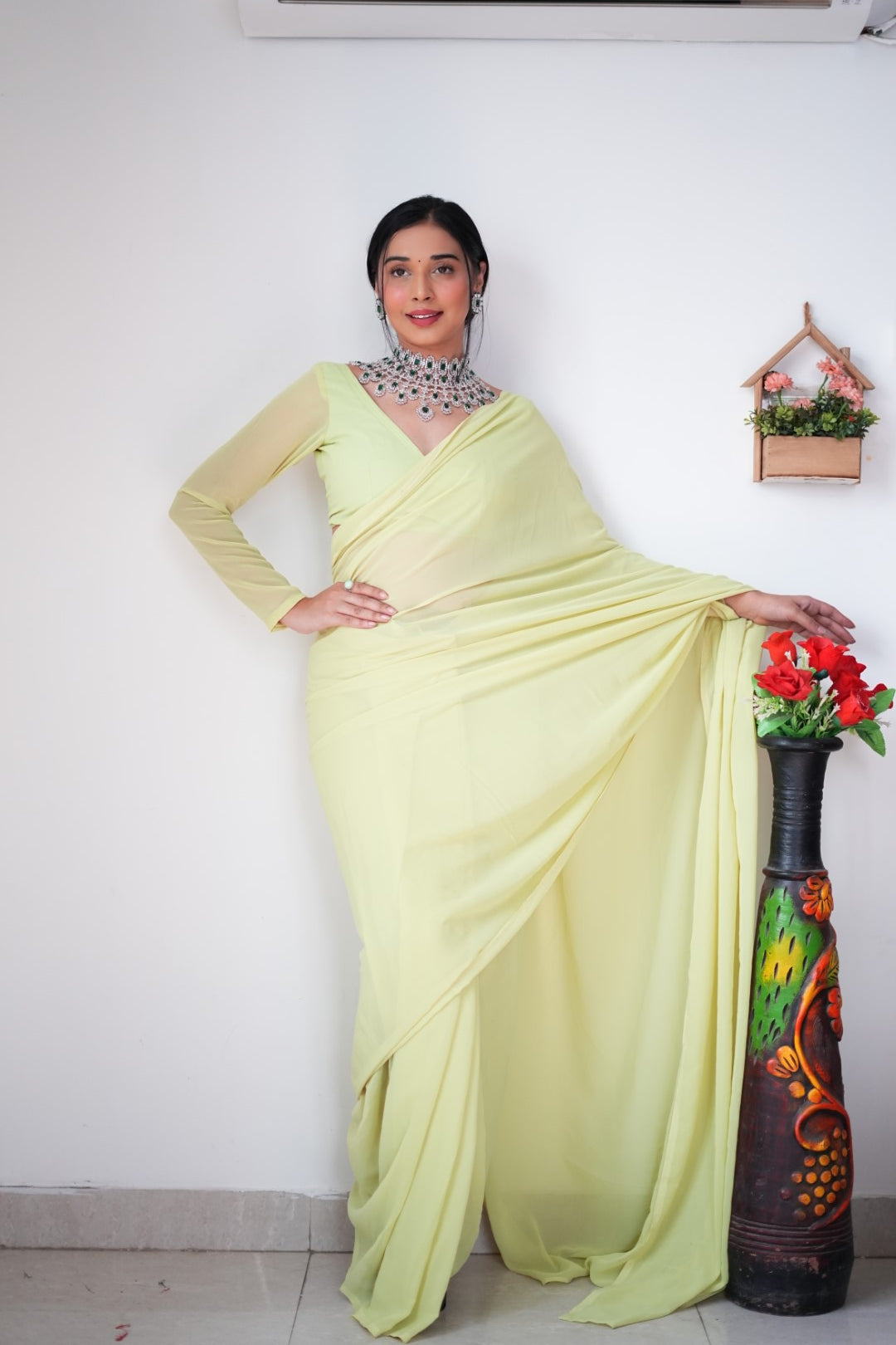 One Minute Ready To Wear Delicate Allure Saree