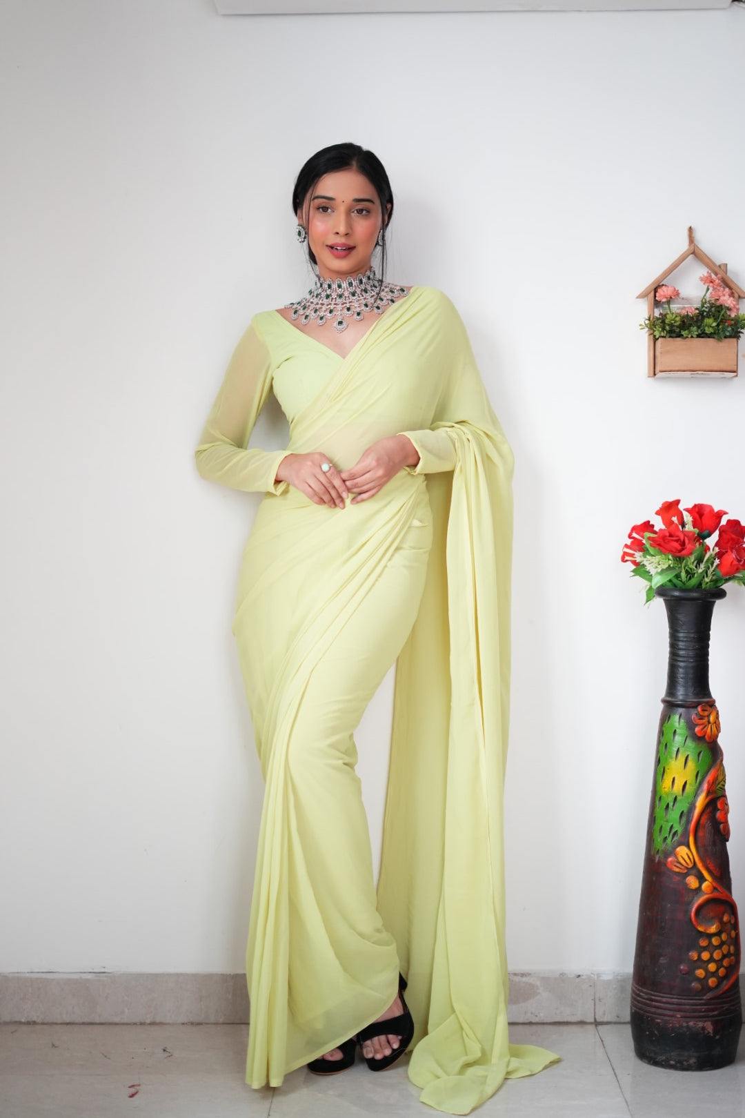 One Minute Ready To Wear Delicate Allure Saree