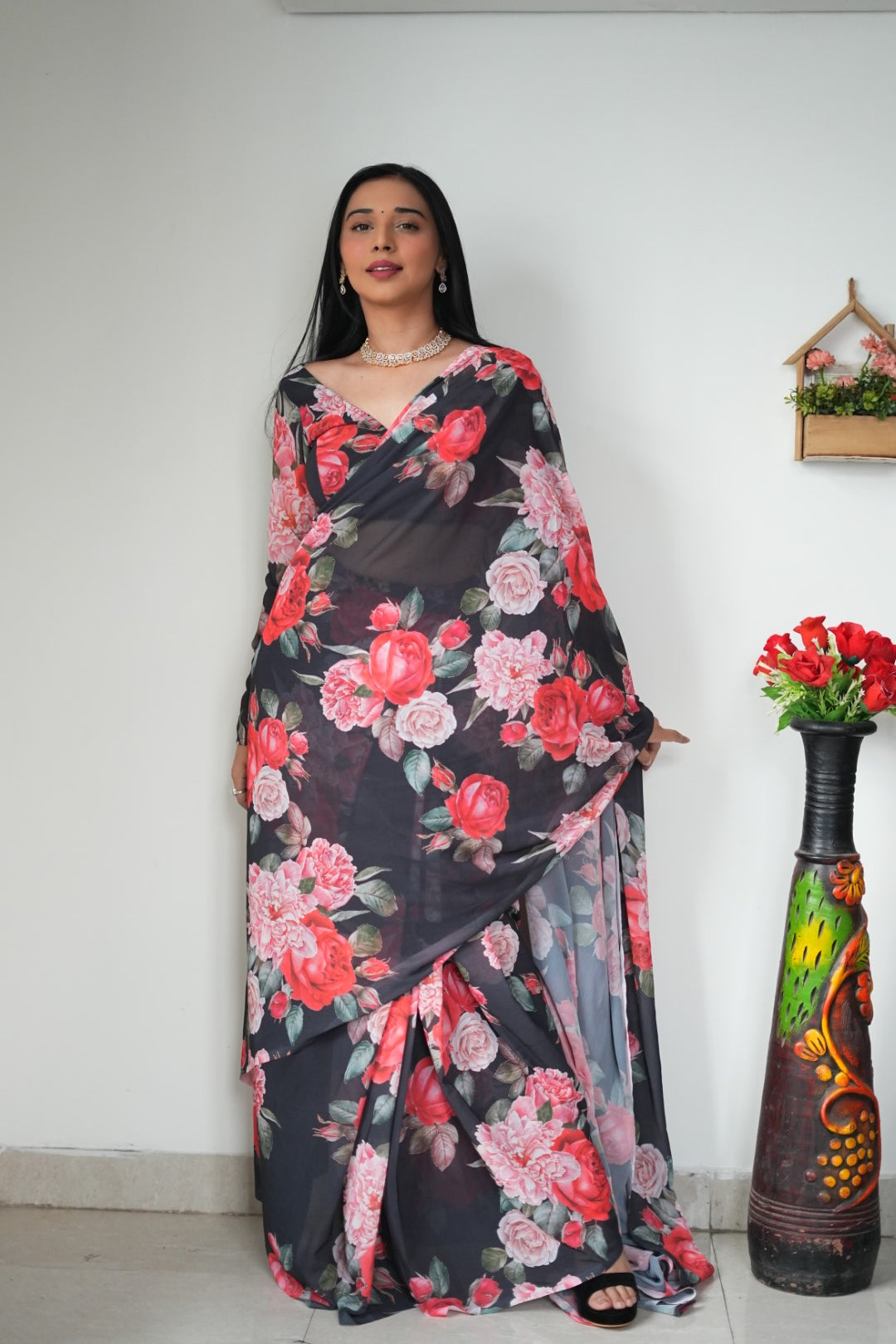 One Minute Ready To Wear Garden Grace Beauty Saree