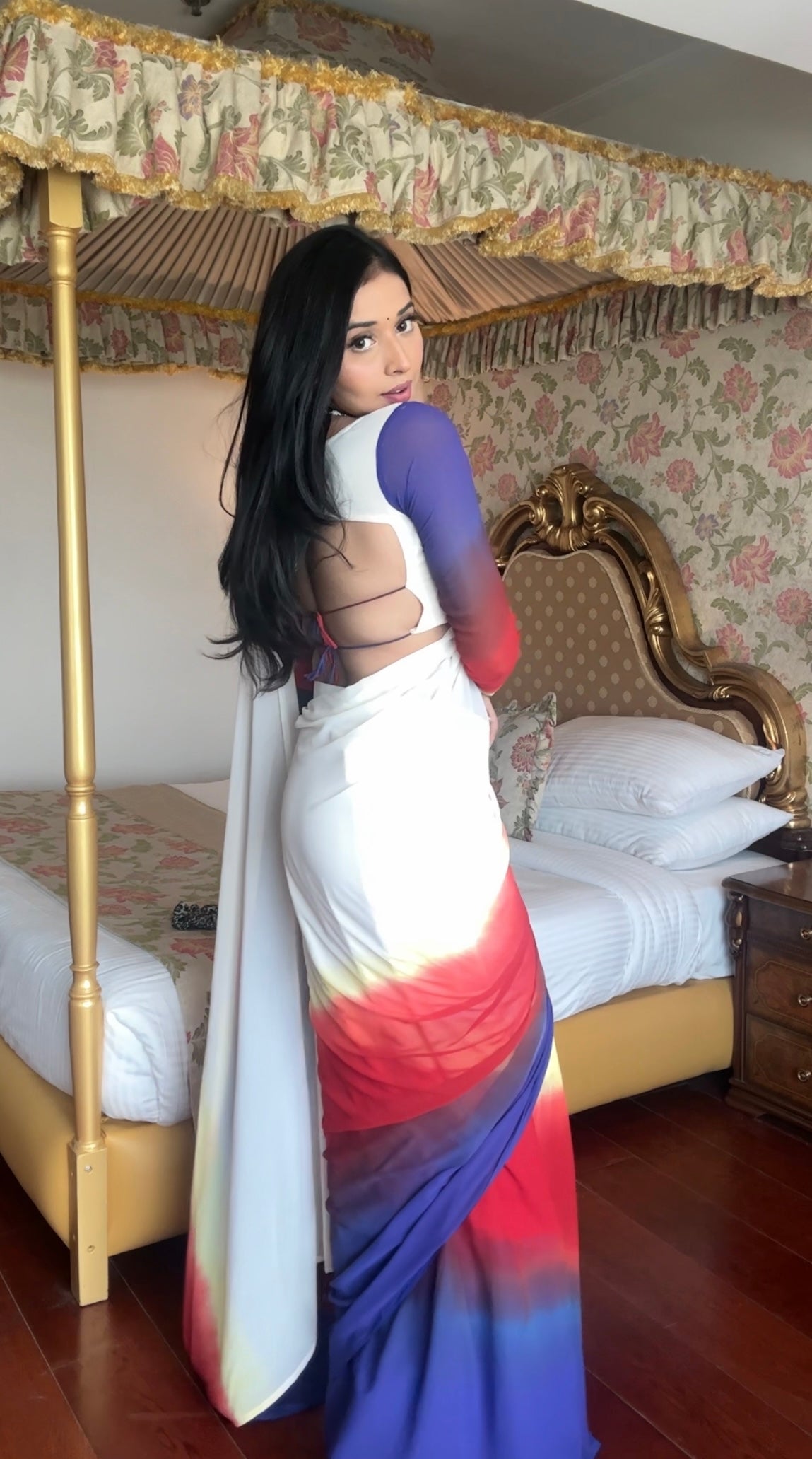 One Minute Ready To Wear Drapery Colorful Grace  Elegance Saree