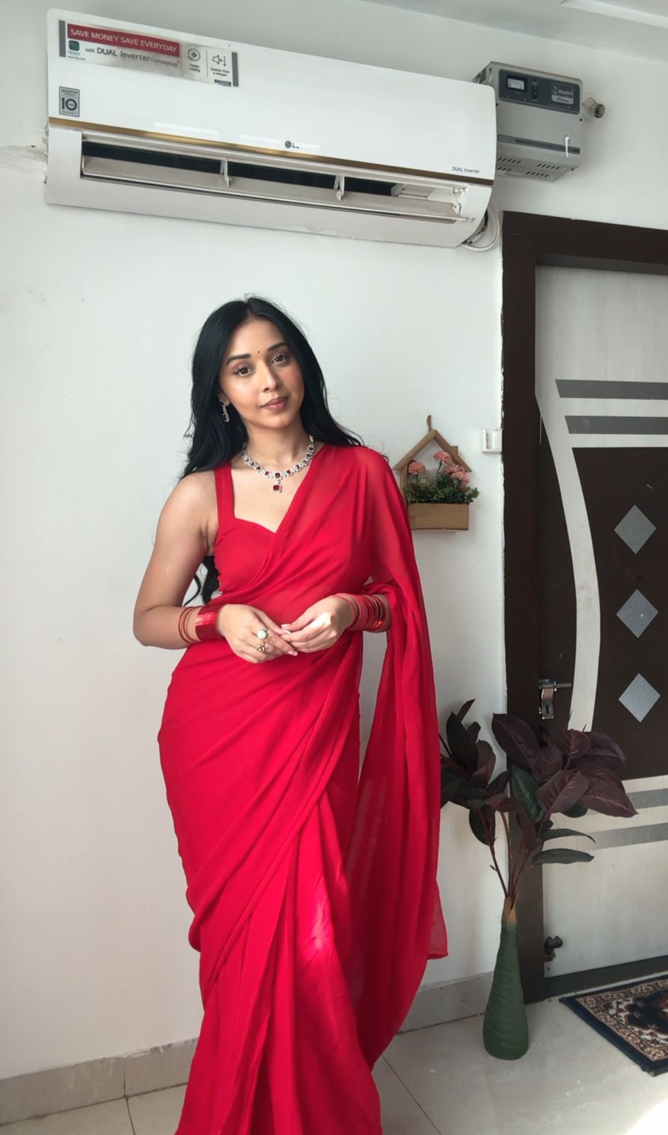One Minute Ready To Wear Pure Georgette Silk Elegant Embrace Saree