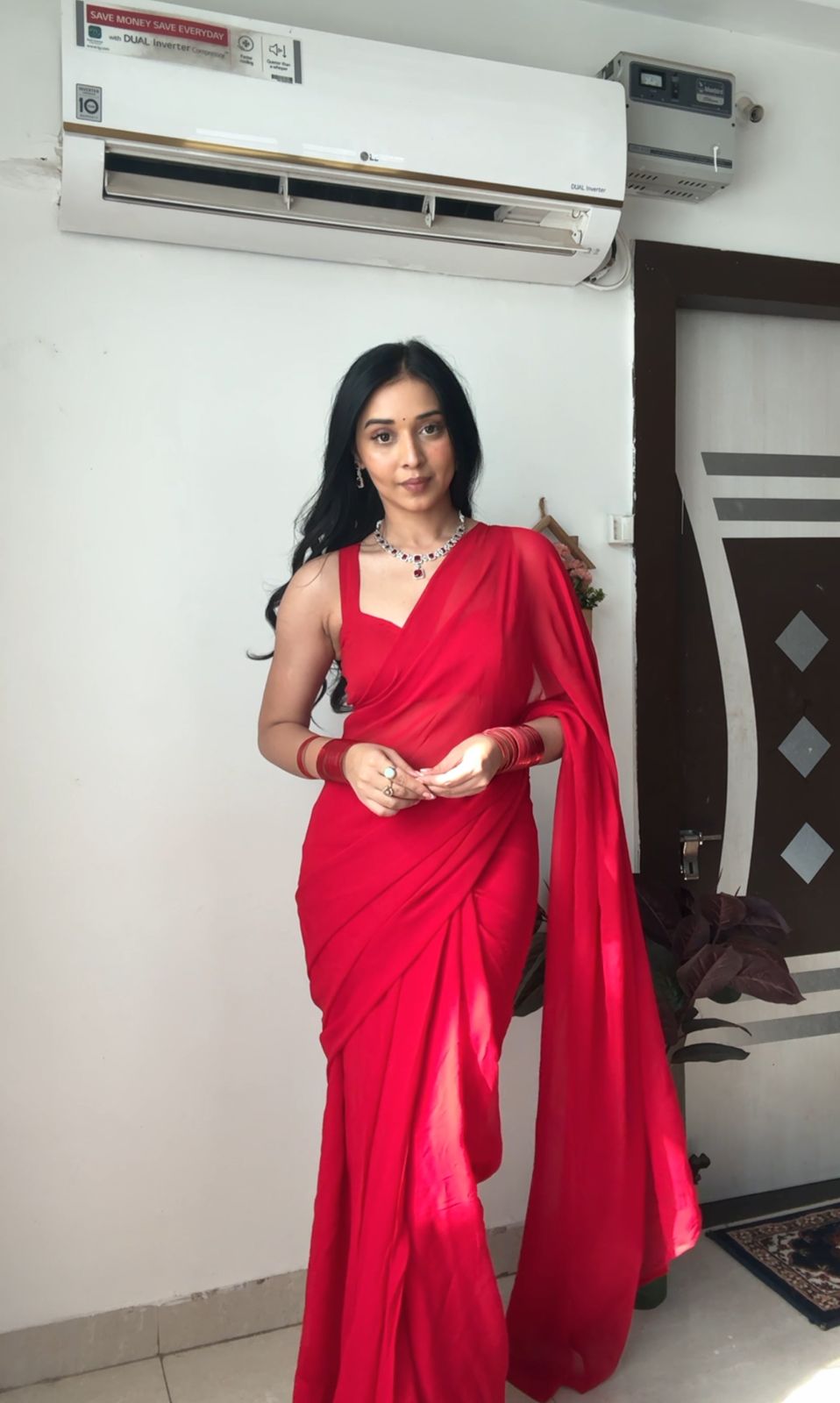 One Minute Ready To Wear Pure Georgette Silk Elegant Embrace Saree