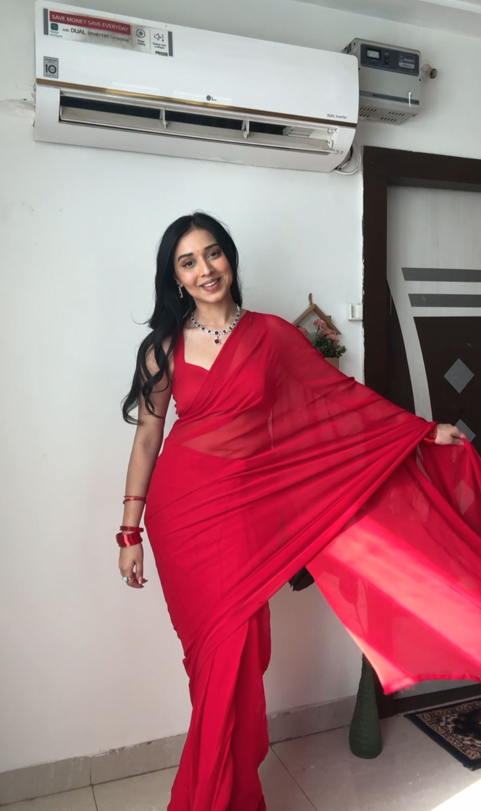 One Minute Ready To Wear Pure Georgette Silk Elegant Embrace Saree