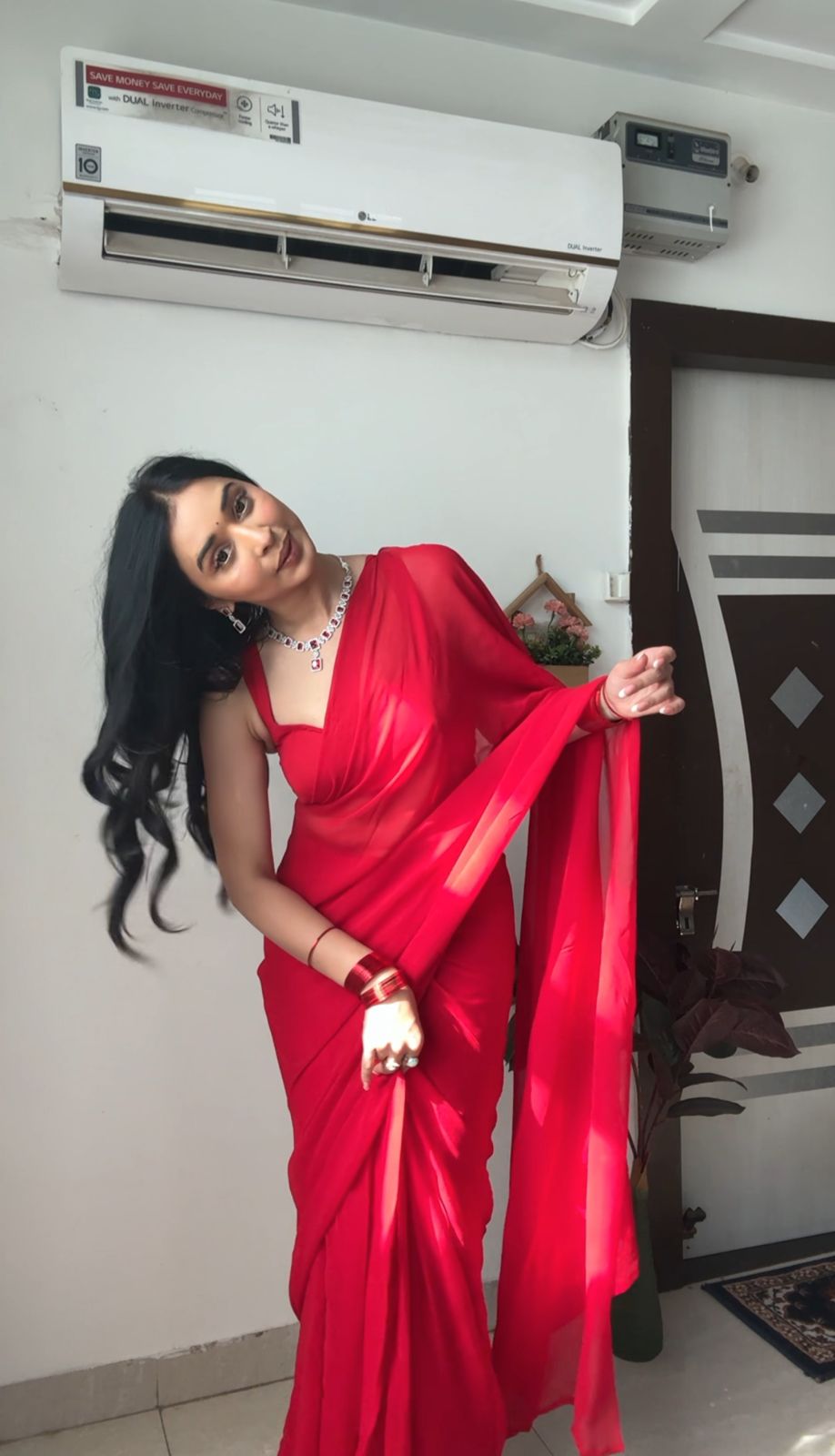 One Minute Ready To Wear Pure Georgette Silk Elegant Embrace Saree