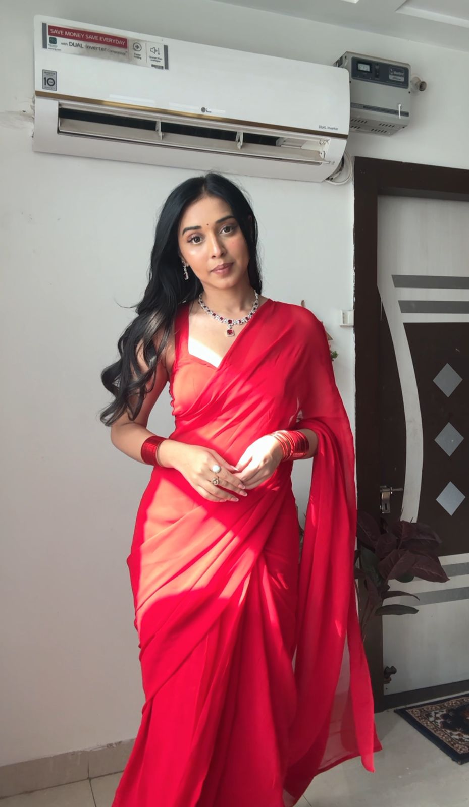 One Minute Ready To Wear Pure Georgette Silk Elegant Embrace Saree