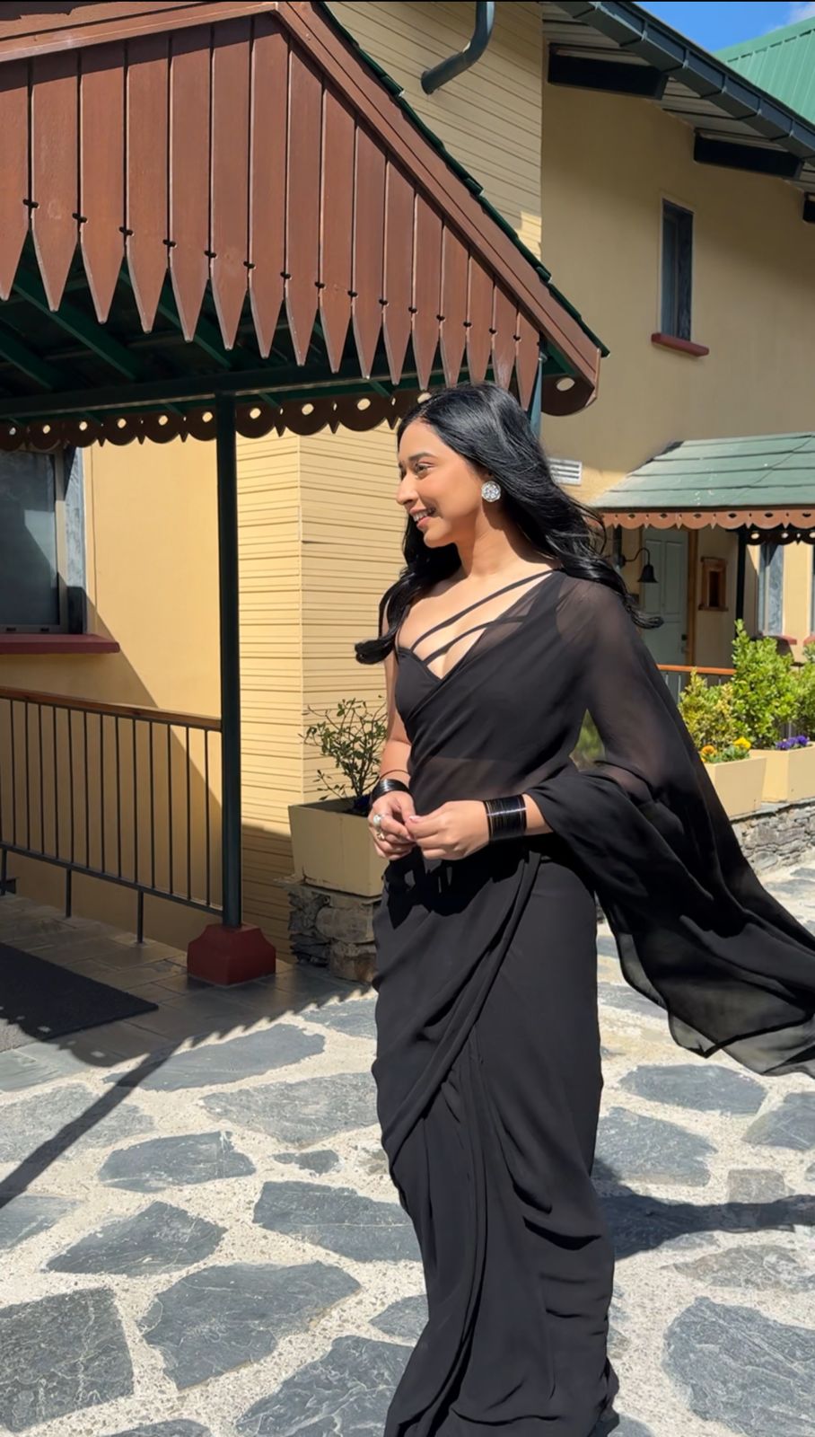 One Minute Ready To Wear Pure Georgette Silk Elegant Embrace Saree