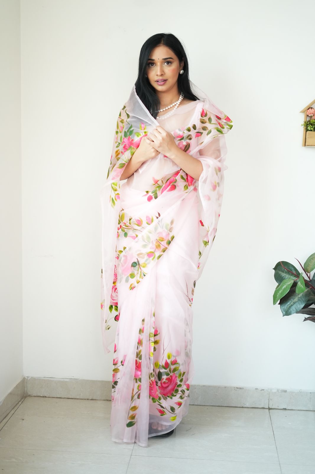 One Minute Ready To Wear Classic beauty Floral Symphony Saree