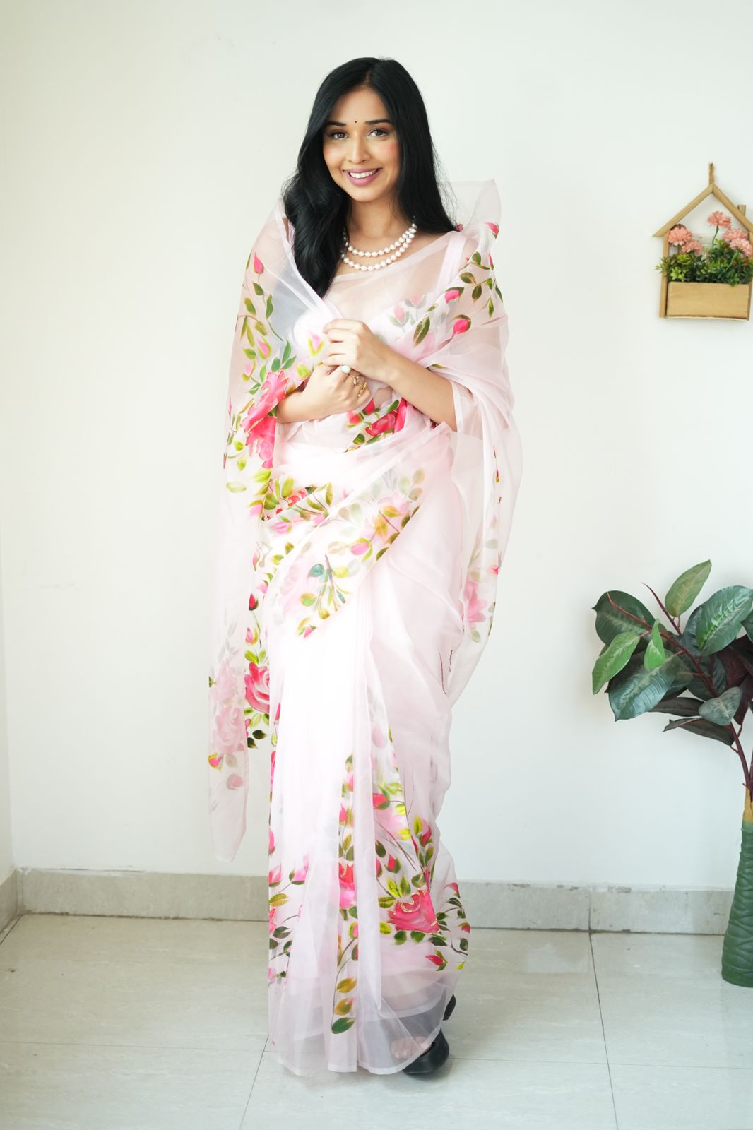 One Minute Ready To Wear Classic beauty Floral Symphony Saree